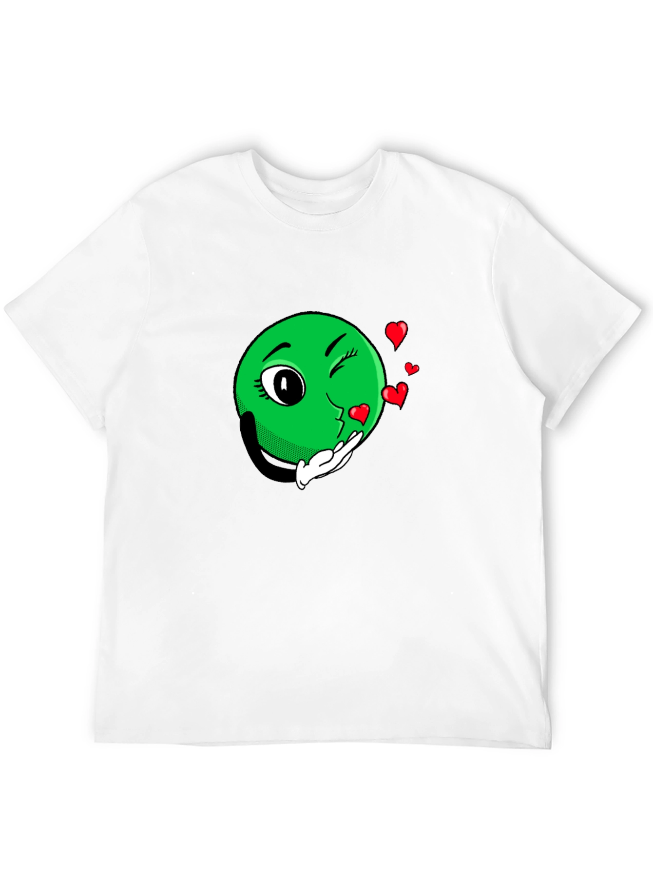 Black Emoji Love Black T-Shirt view 12