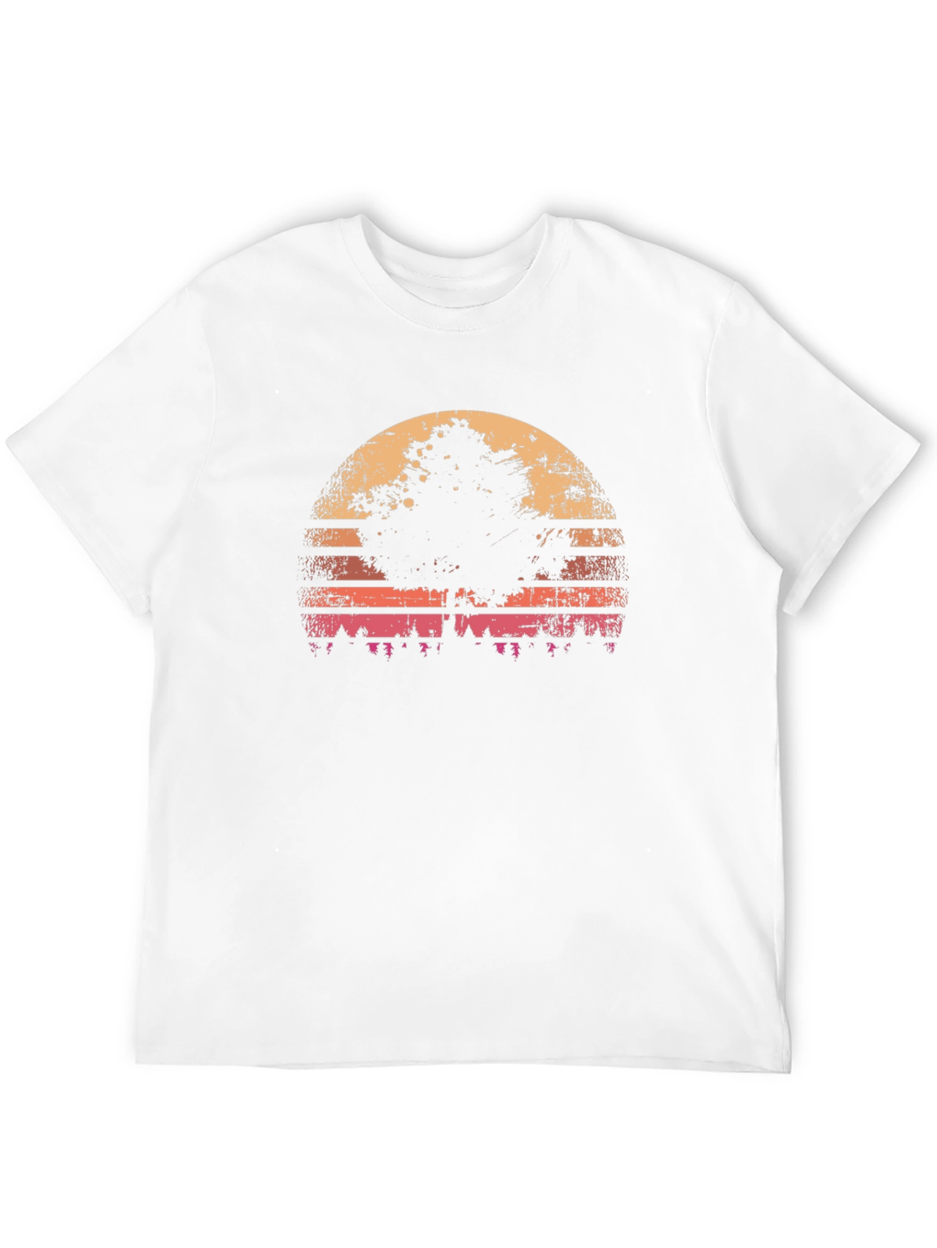 Black Retro Sunset Tree Graphic Tee view 12