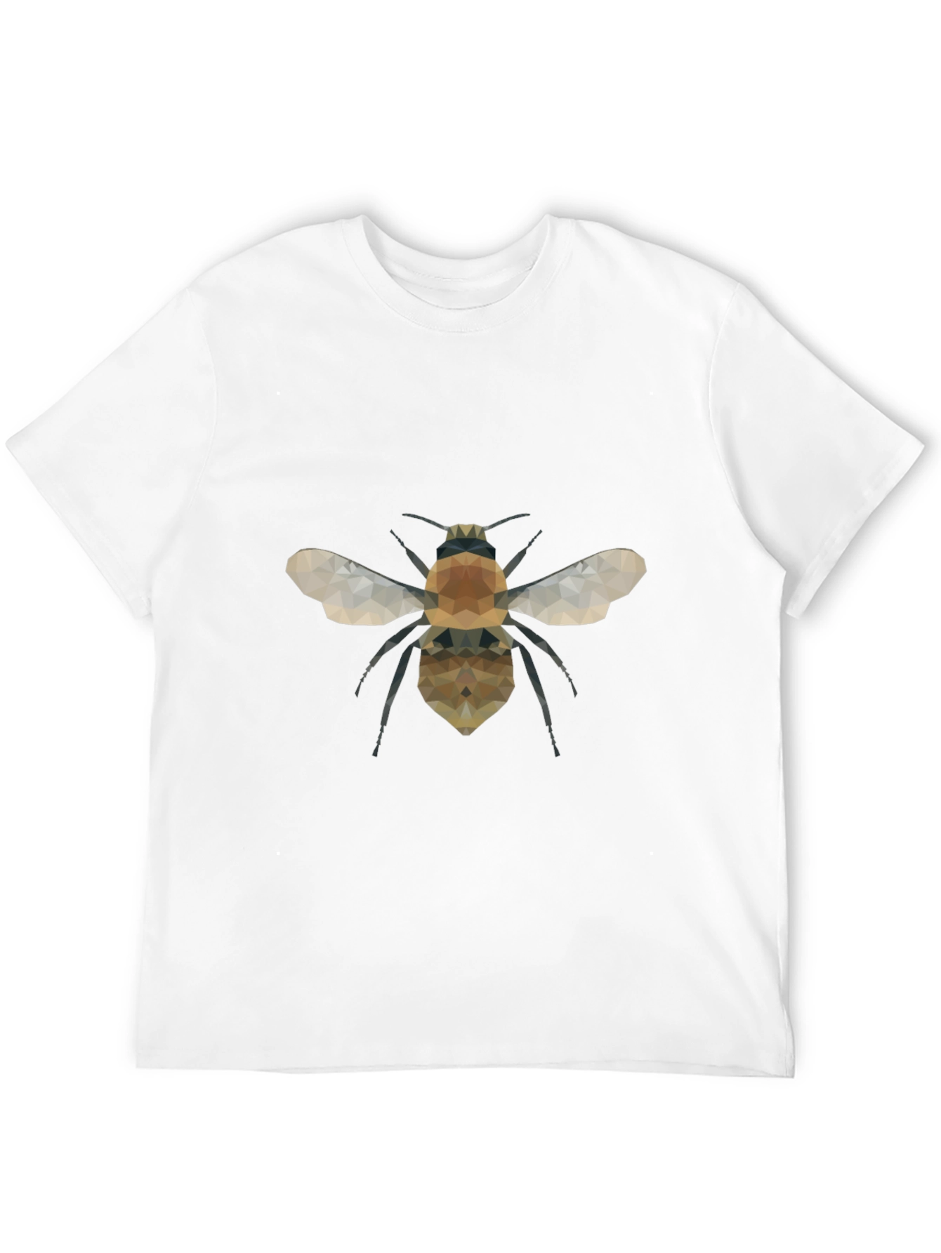 Black Geometric Bee Graphic Tee - Modern Black T-Shirt view 12