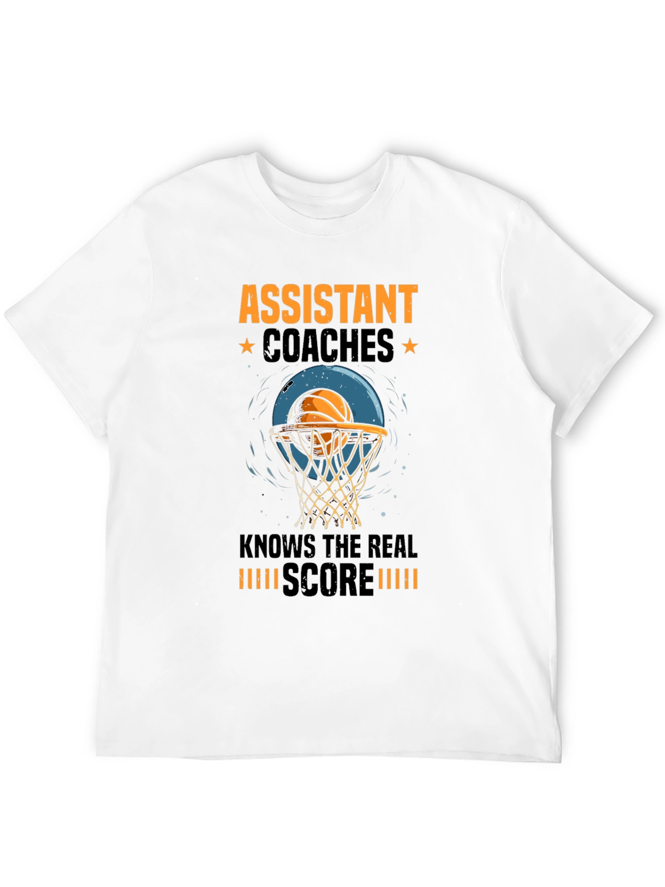 Black Assistant Coaches T-Shirt: Real Score Basketball Tee view 12