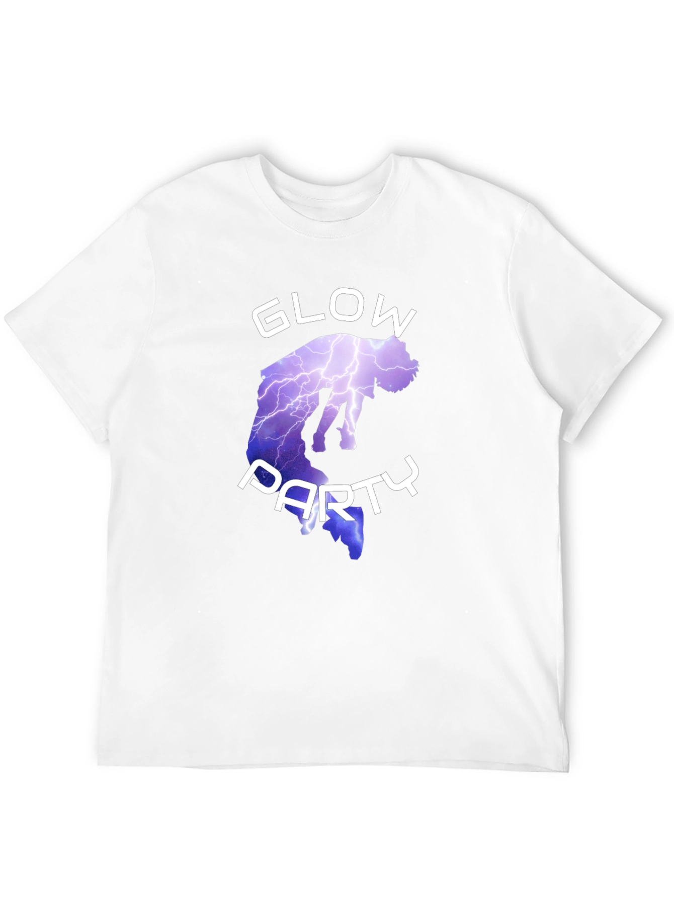 Black Glow Party Graphic Tee - Short Sleeve Cotton T-Shirt view 12