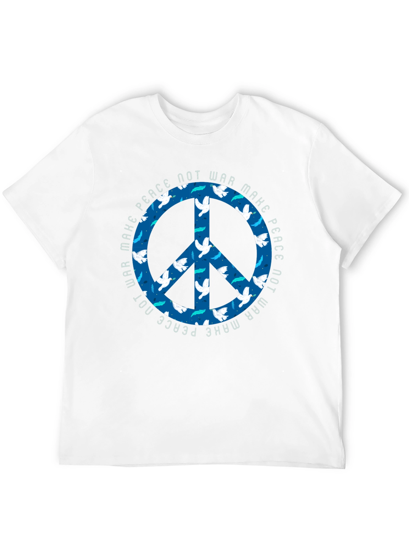 Black Peace Not War Dove Graphic T-Shirt view 12