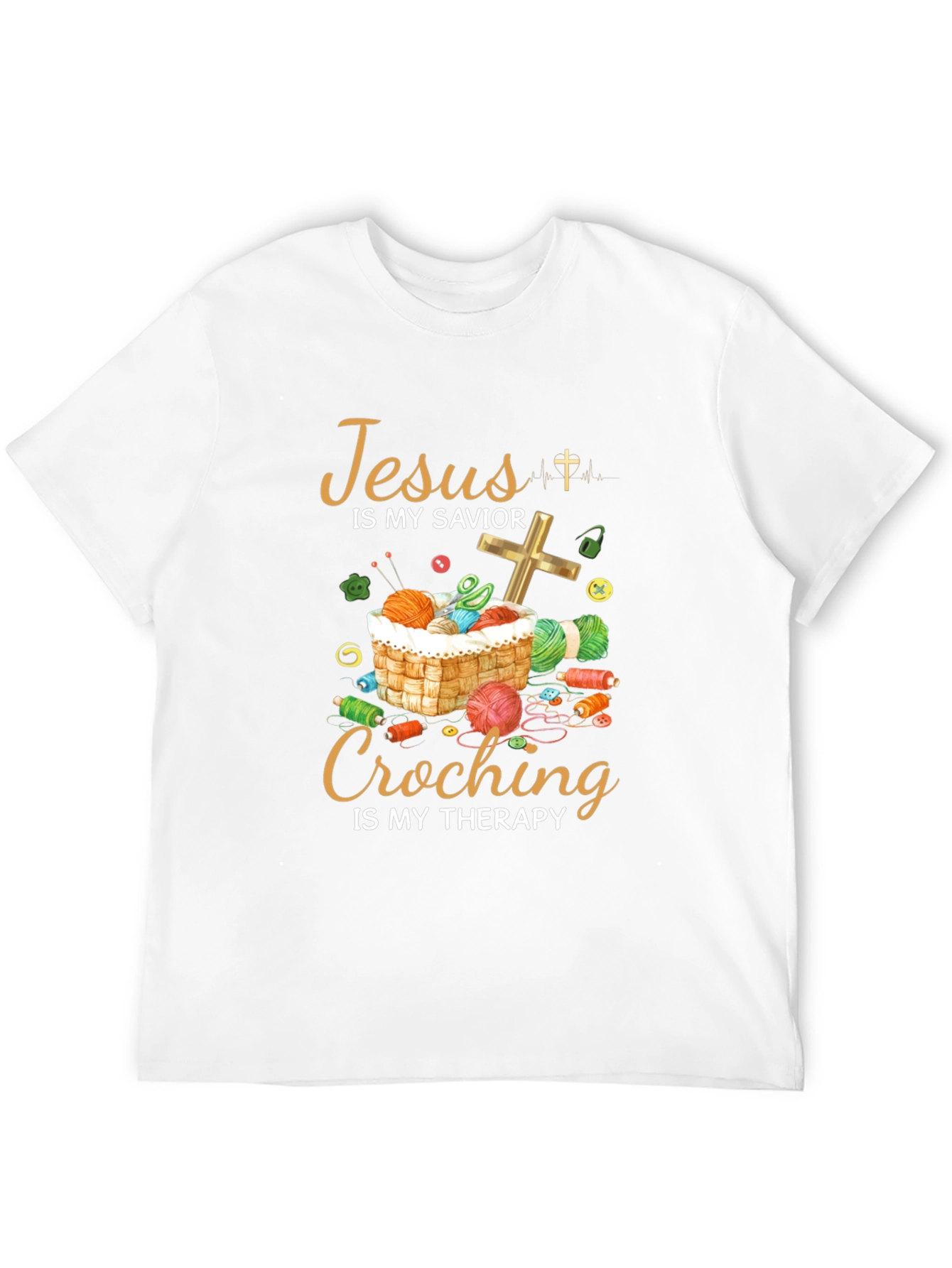 Jesus is My Savior Crochet Therapy T-Shirt - 12