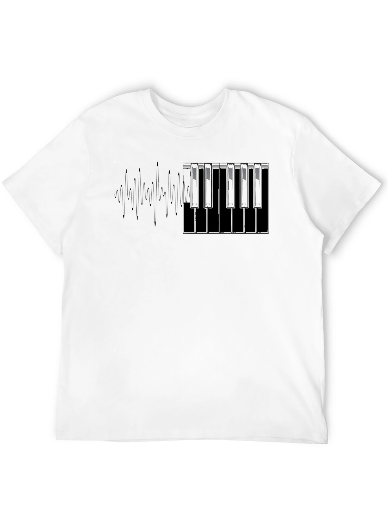 Black Piano Keys Graphic Tee - Black Short Sleeve view 12