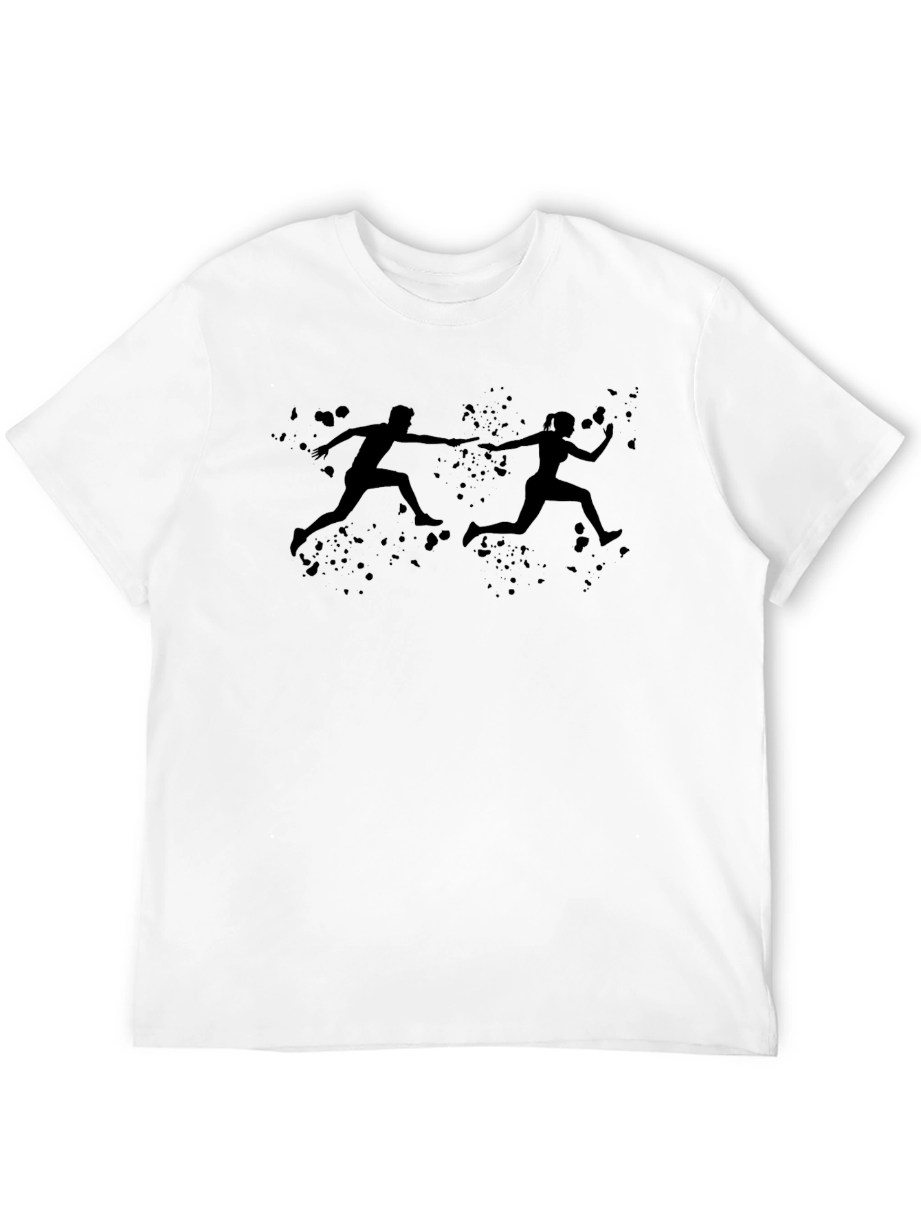 Black Running Relay Team Black T-Shirt view 12