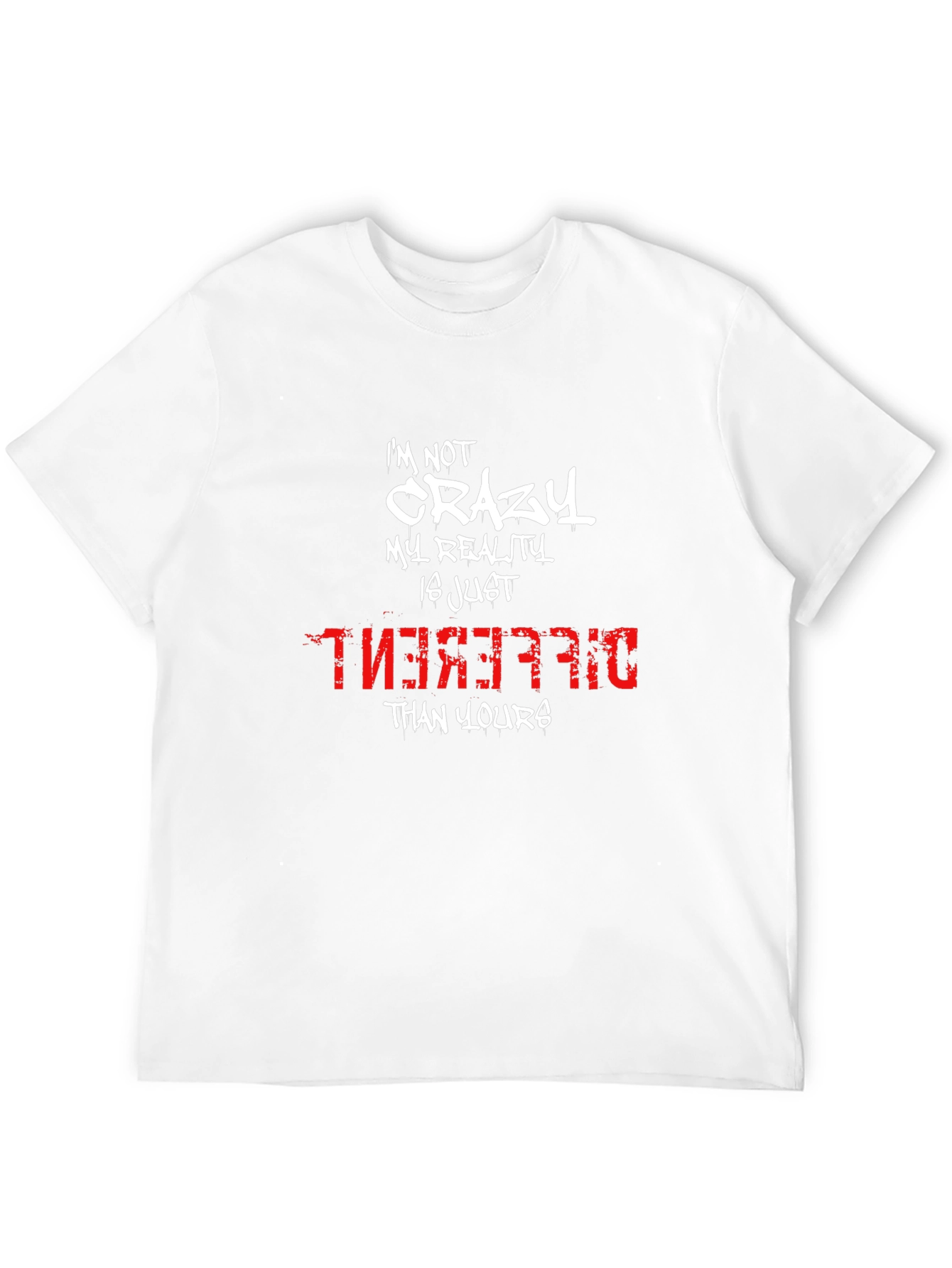 Black Crazy Reality Graphic Tee - Men's Black T-Shirt view 12