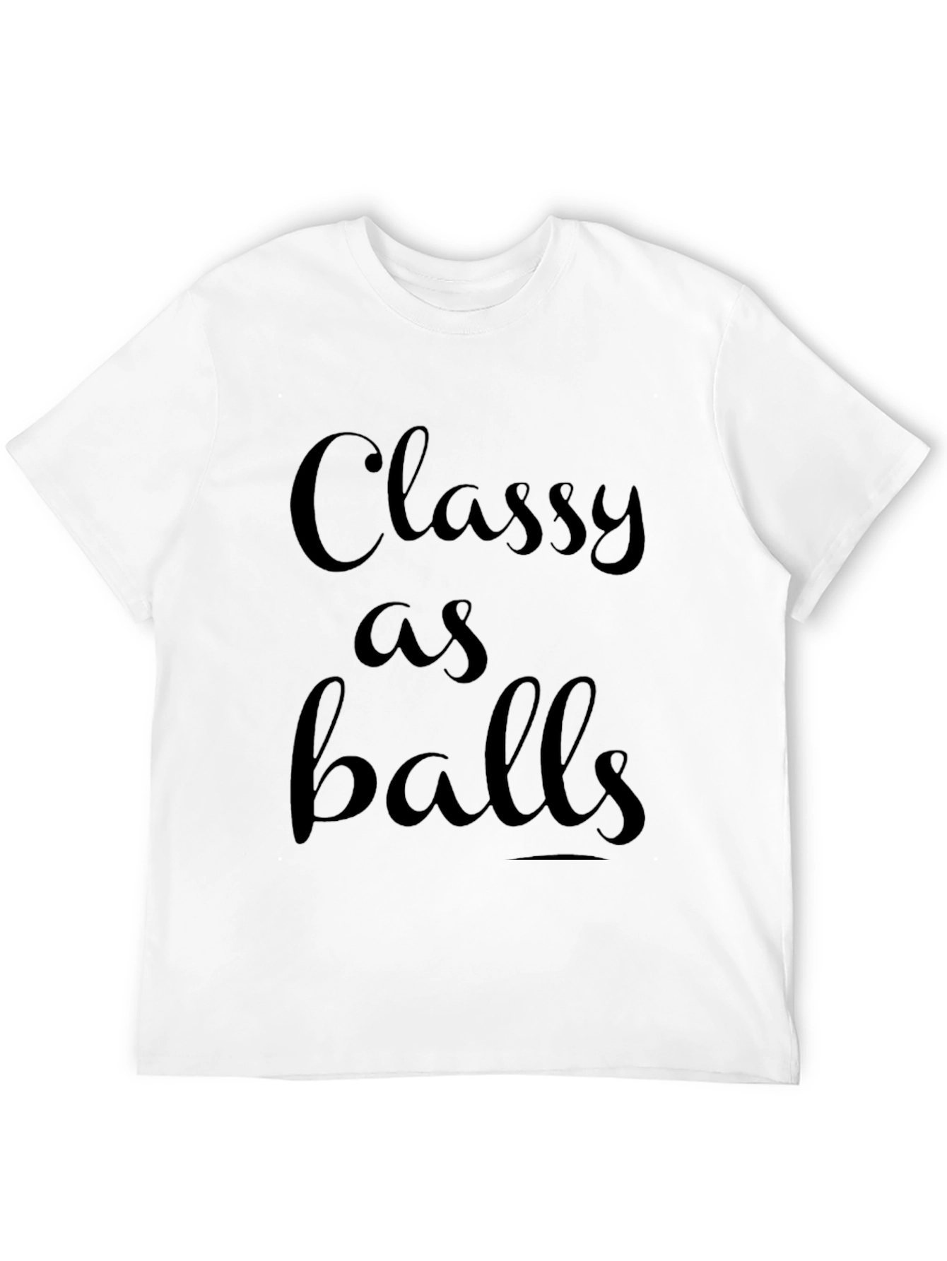 Black Classy As Balls Black Graphic T-Shirt view 12