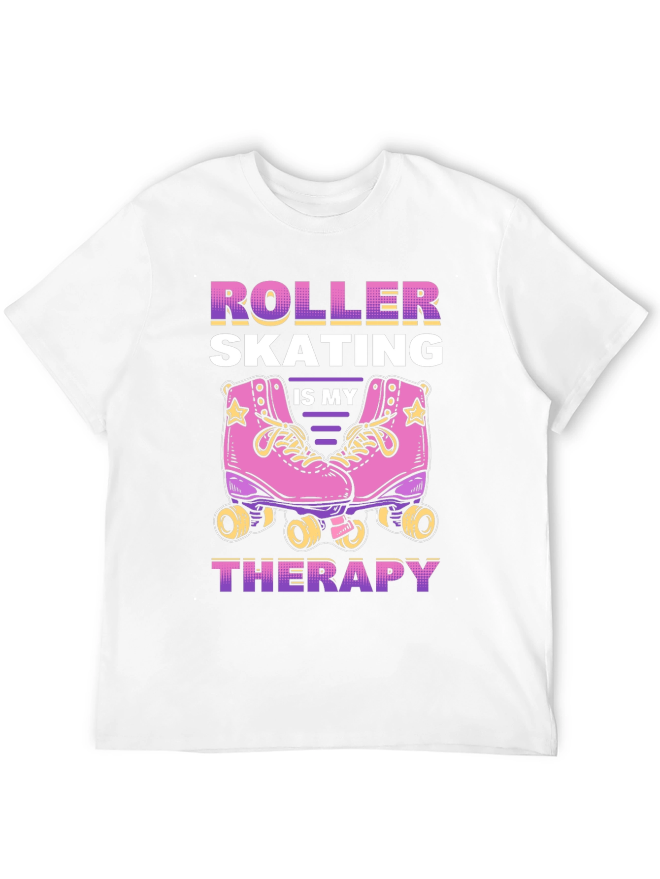 Black Roller Skating is My Therapy T-Shirt view 12