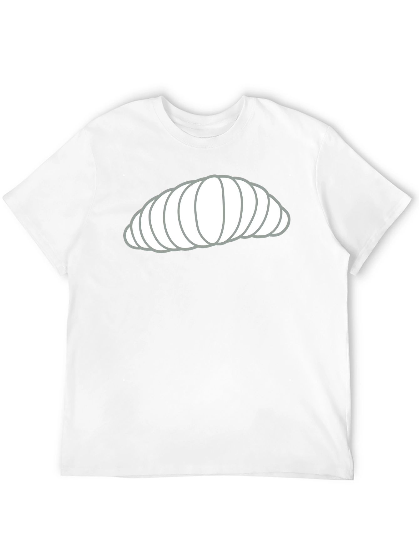 Black Croissant Graphic Black T-Shirt - Unisex Casual Tee view 12