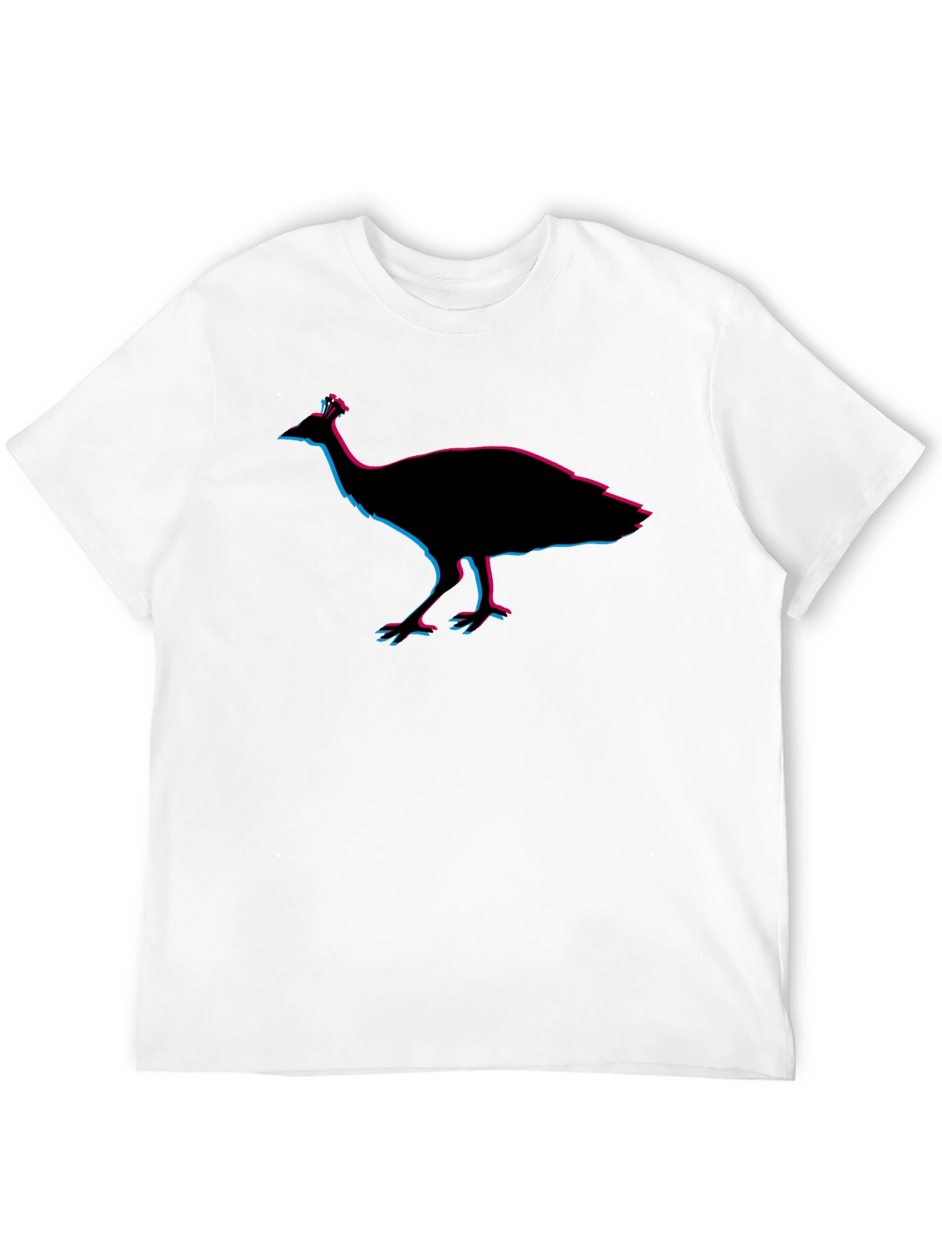 Black Peacock Silhouette T-Shirt - Graphic Tee view 12