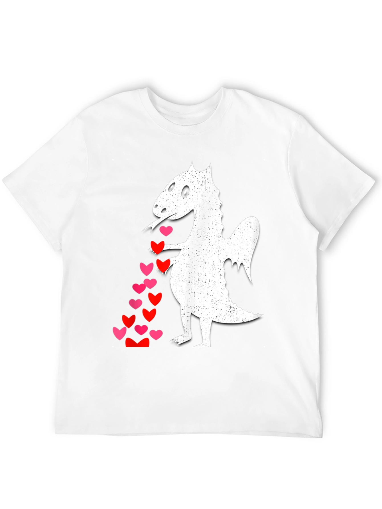 Black Dragon Love T-Shirt - Whimsical Heart Design view 12
