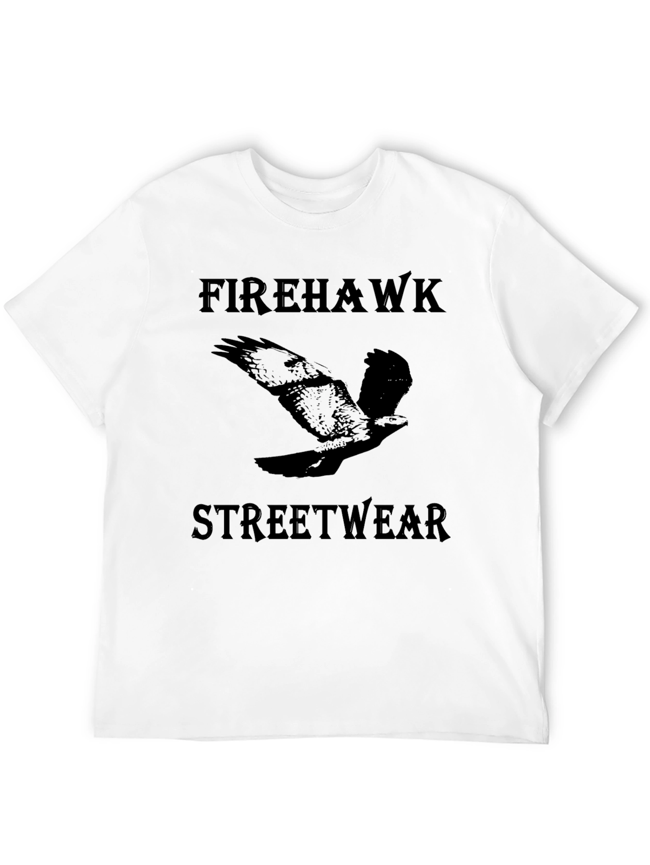 Black Firehawk Streetwear Graphic Tee - Mens view 12