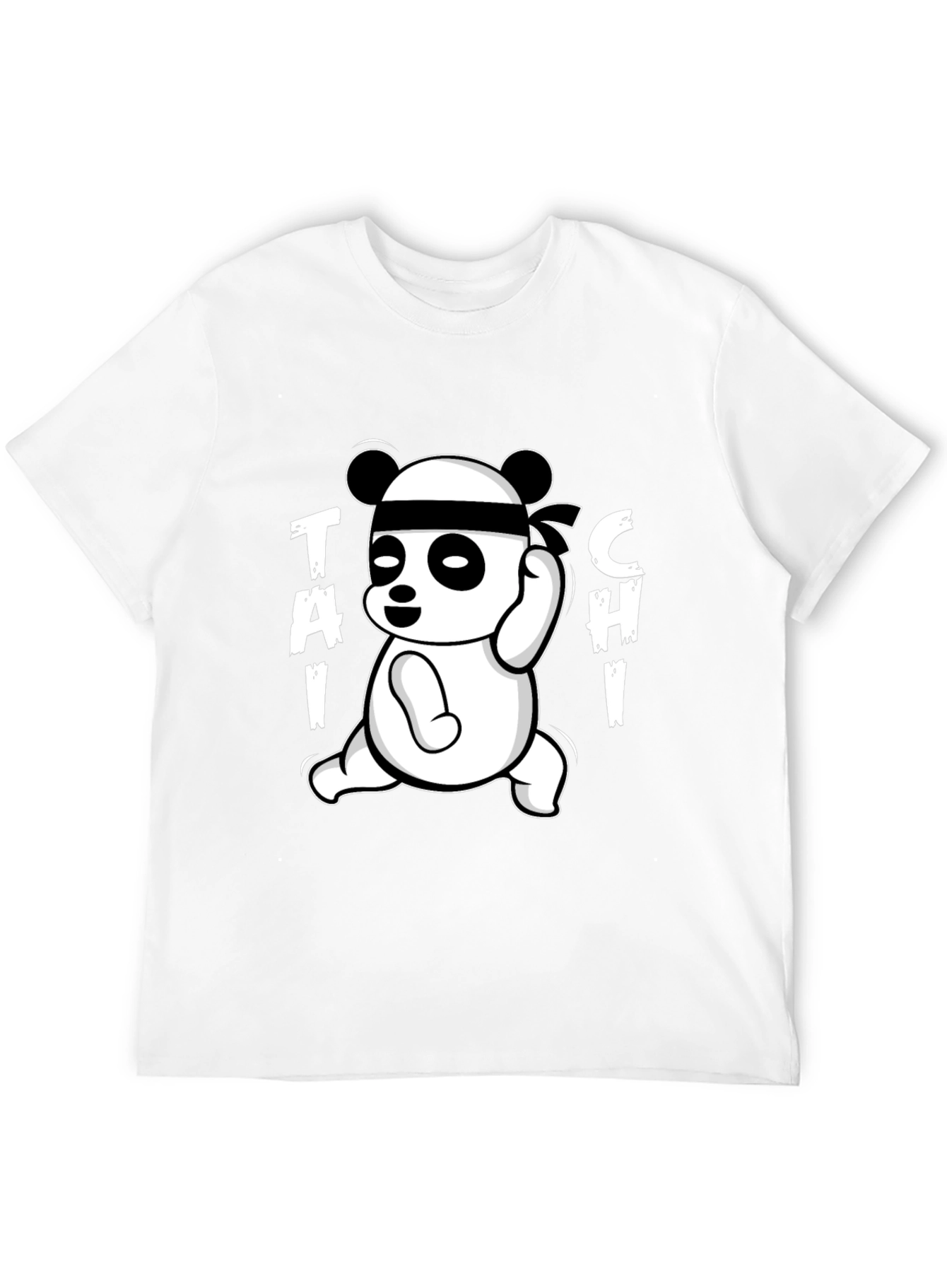 Black Tai Chi Panda Black T-Shirt view 12