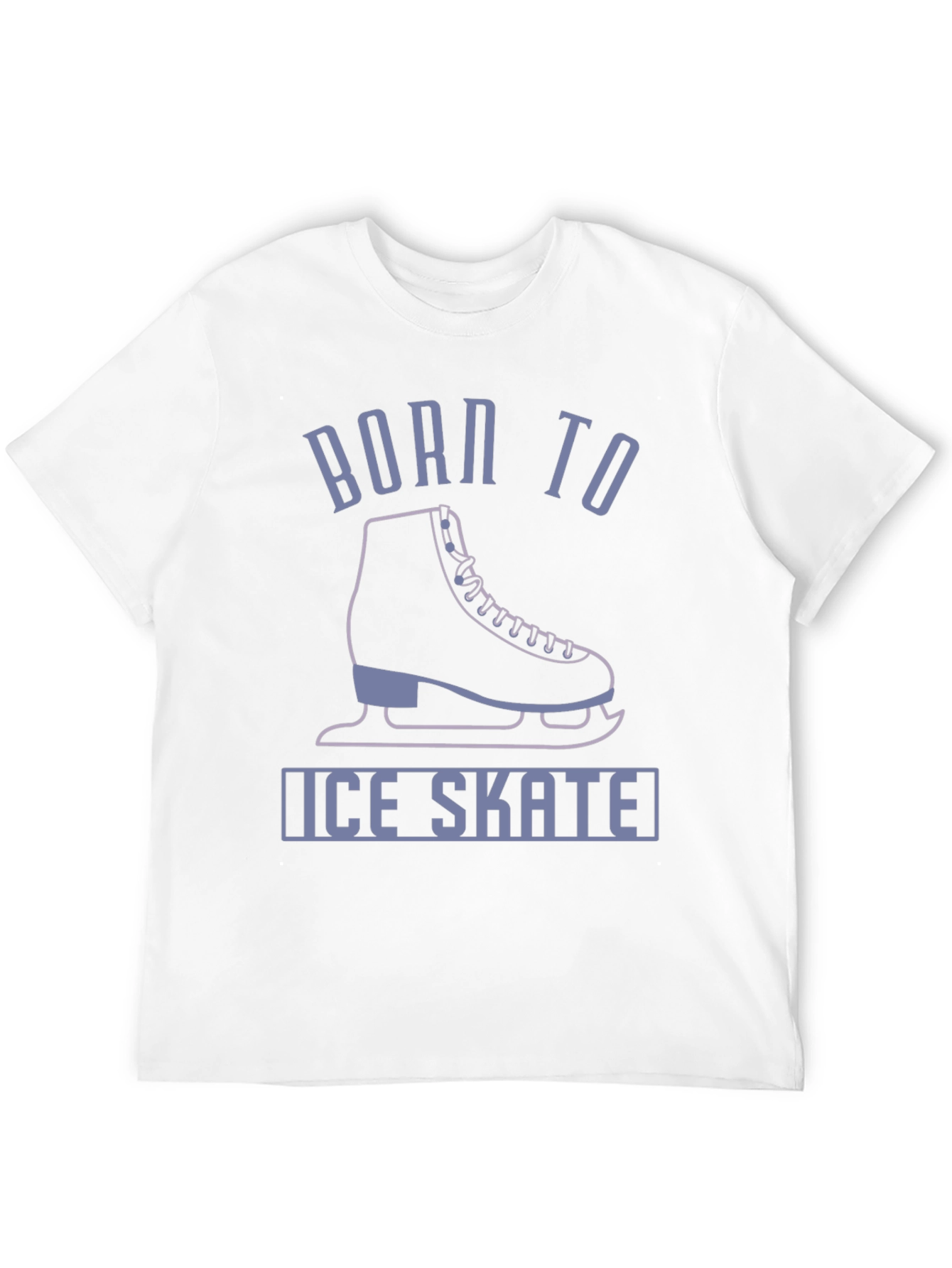 Black Born to Ice Skate T-Shirt - Black Graphic Tee view 12