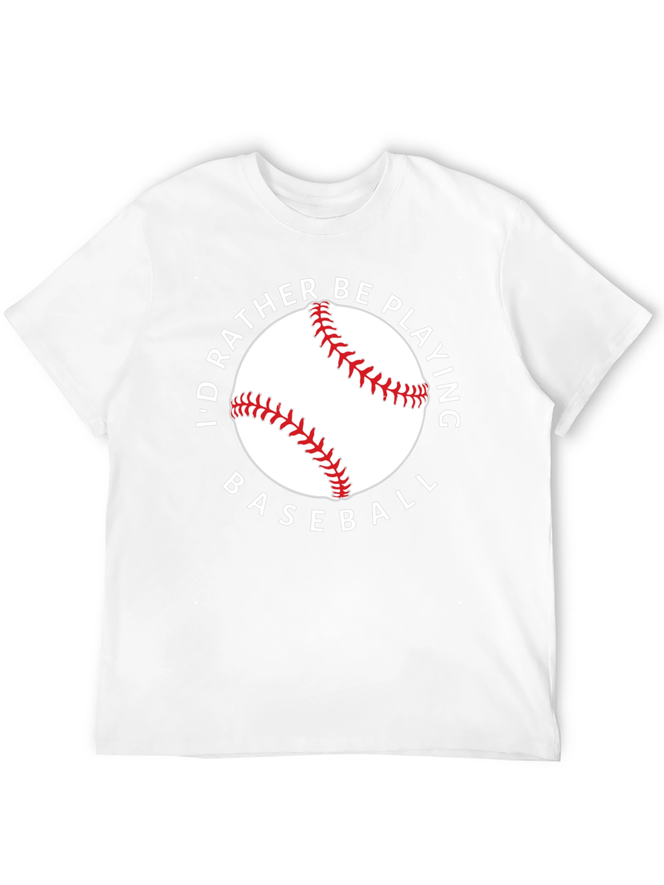 Black I'd Rather Be Playing Baseball Black Tee view 12