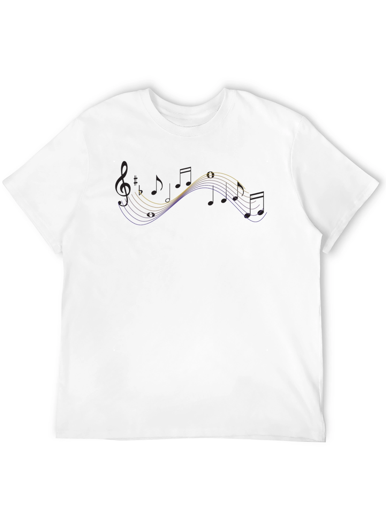 Black Musical Notes Graphic Black T-Shirt view 12