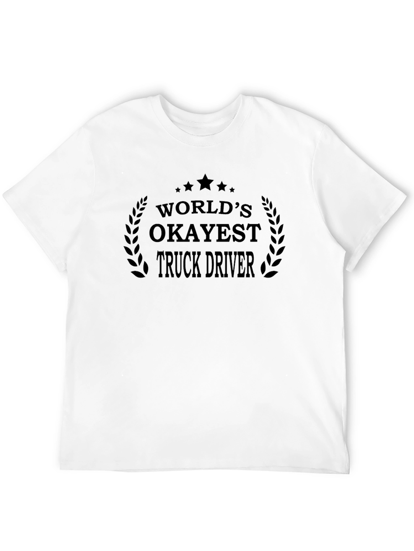 Black World's Okayest Truck Driver - Novelty T-Shirt view 12