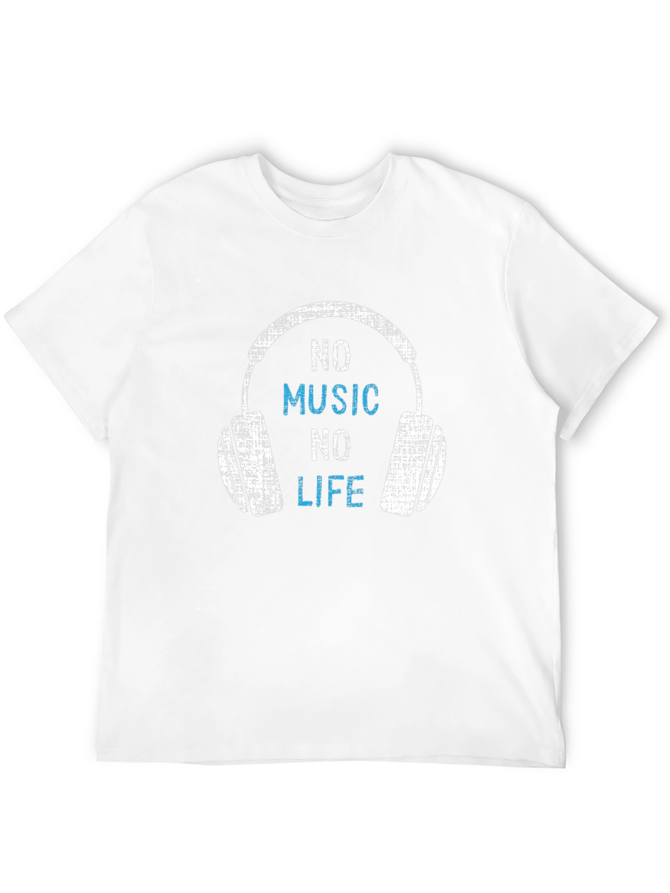 Black No Music No Life T-Shirt - Music Lover Tee view 12