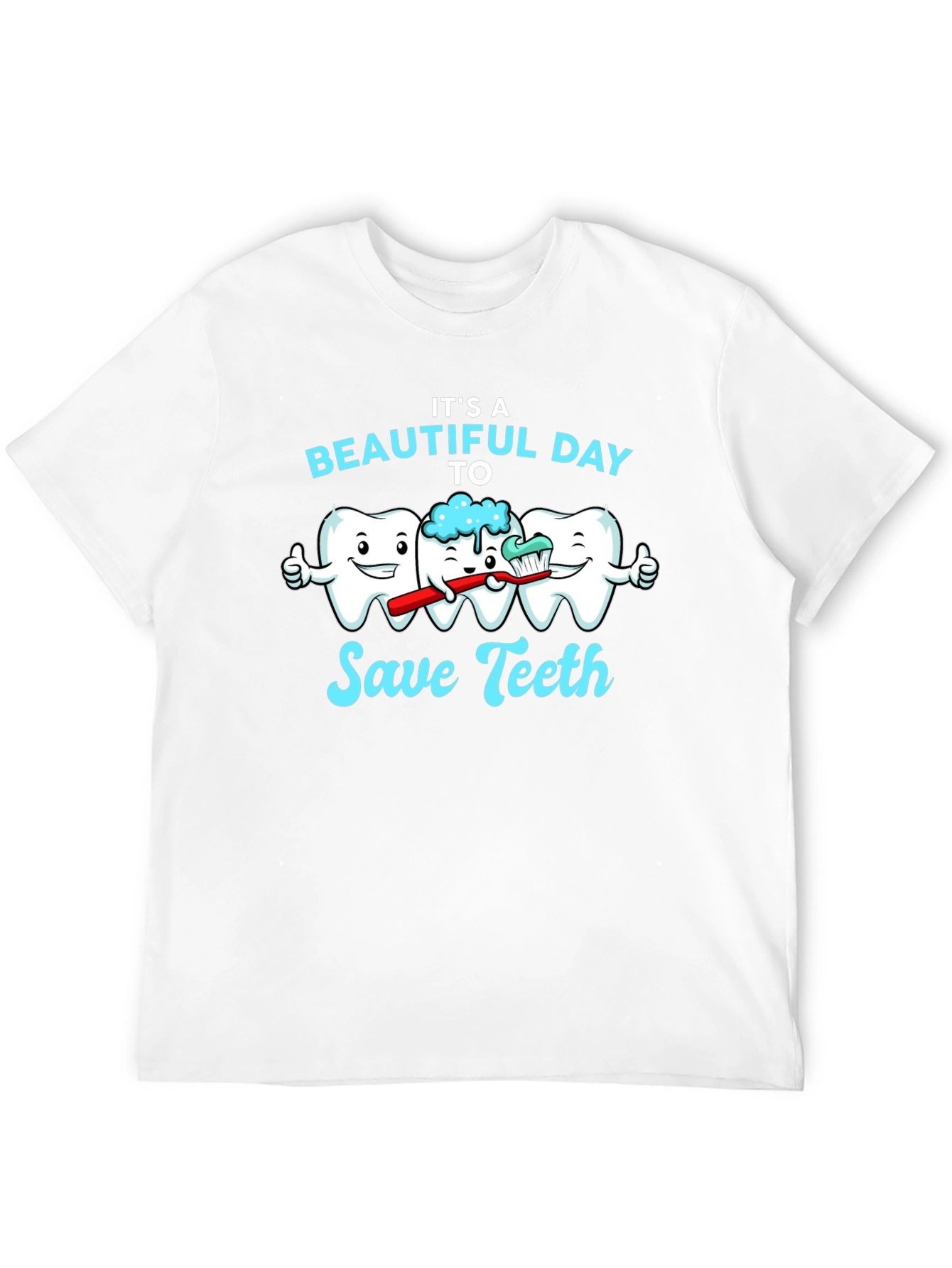 Black It's a Beautiful Day To Save Teeth T-Shirt view 12