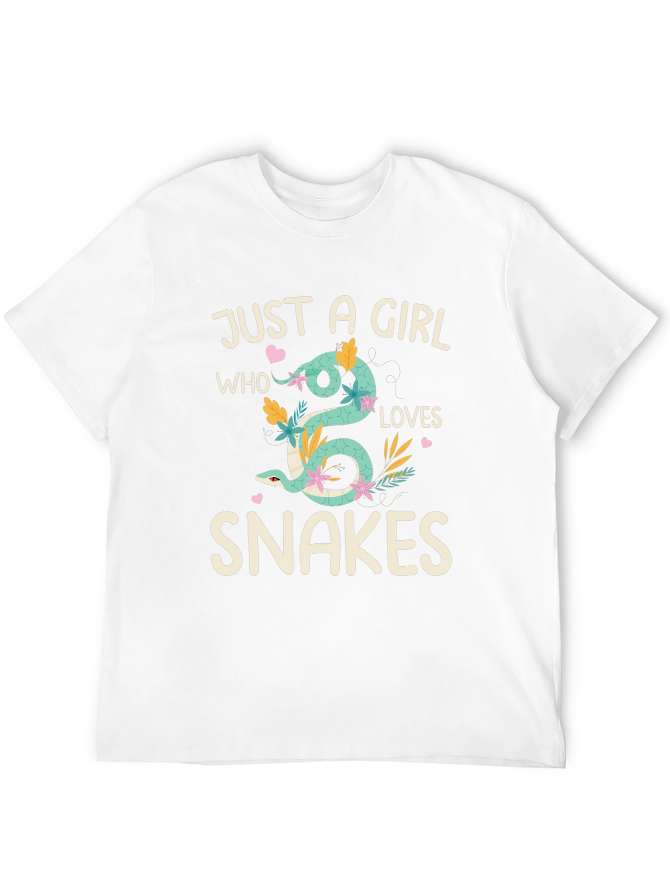 Black Just A Girl Who Loves Snakes T-Shirt view 12