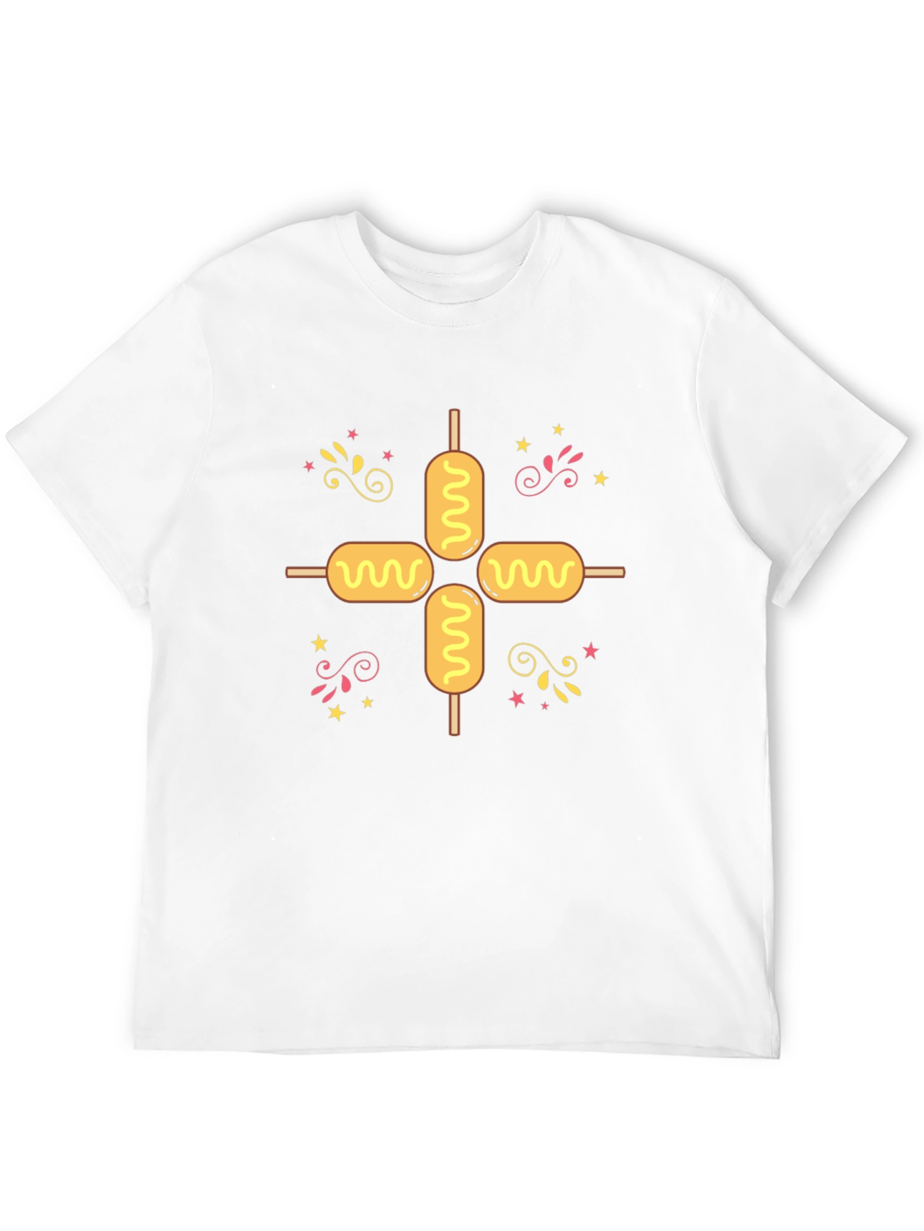 Black Corn Dog Pattern Tee view 12