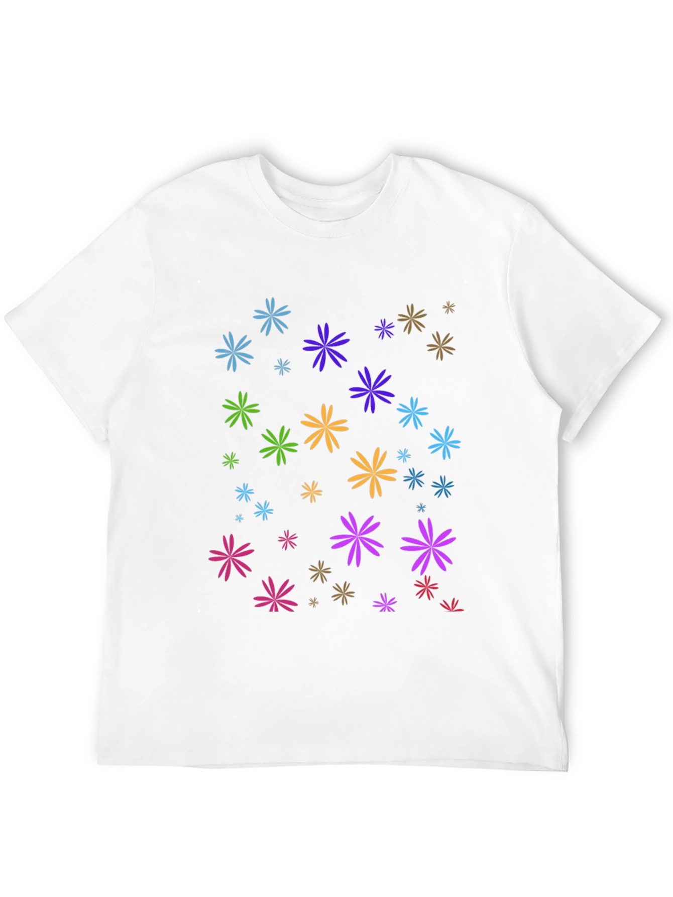 Black Floral Burst Black T-Shirt view 12