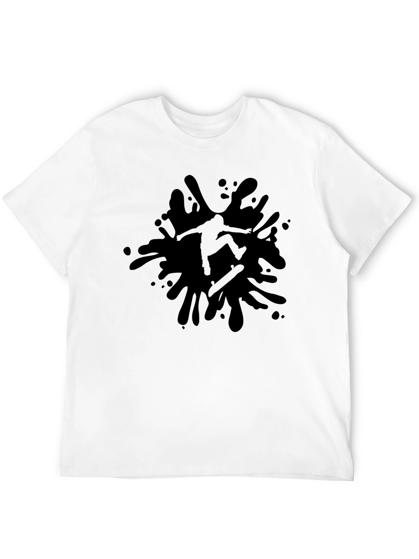 Black Skater Splash Graphic T-Shirt - Black view 12