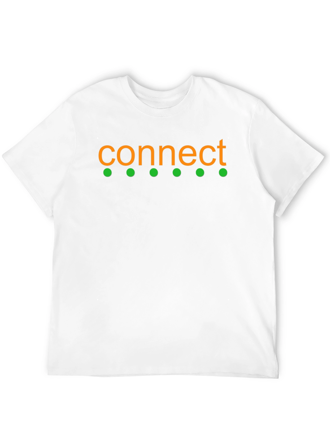 Black Connect T-Shirt - Orange & Green Design on Black view 12