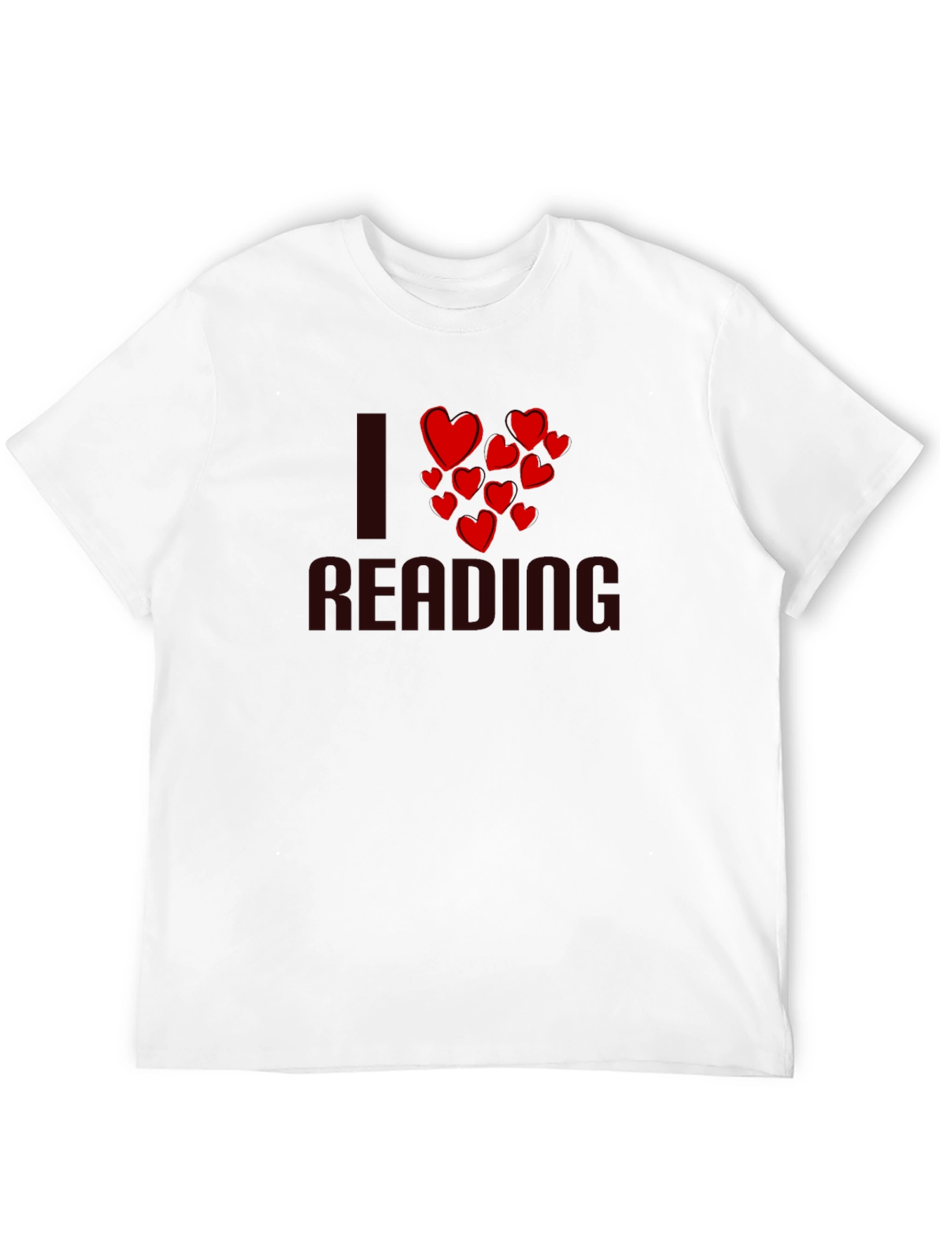 Black I Heart Reading - Black T-Shirt view 12
