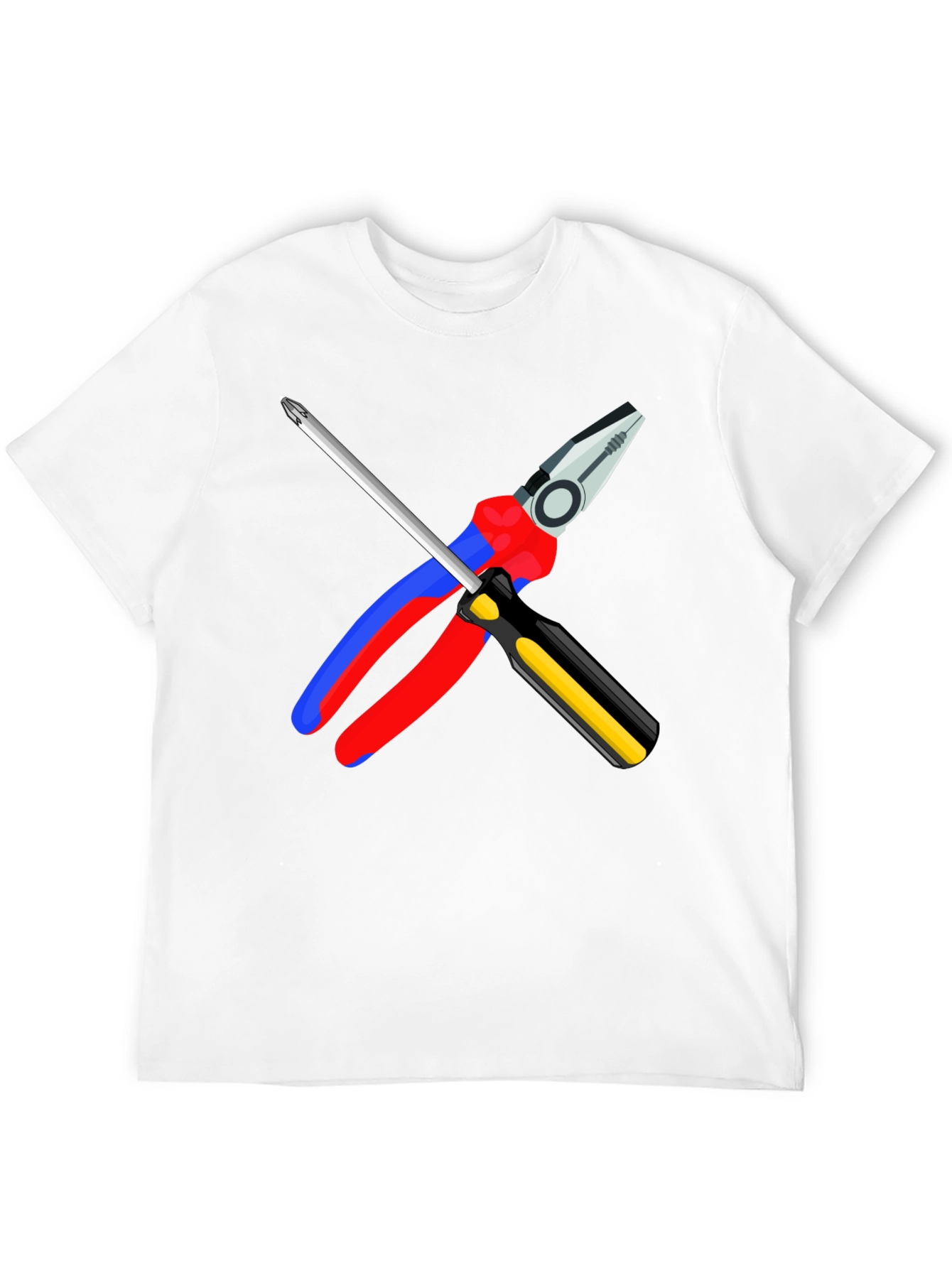 Electrician's Tool T-Shirt: Pliers & Screwdriver Graphic - 12