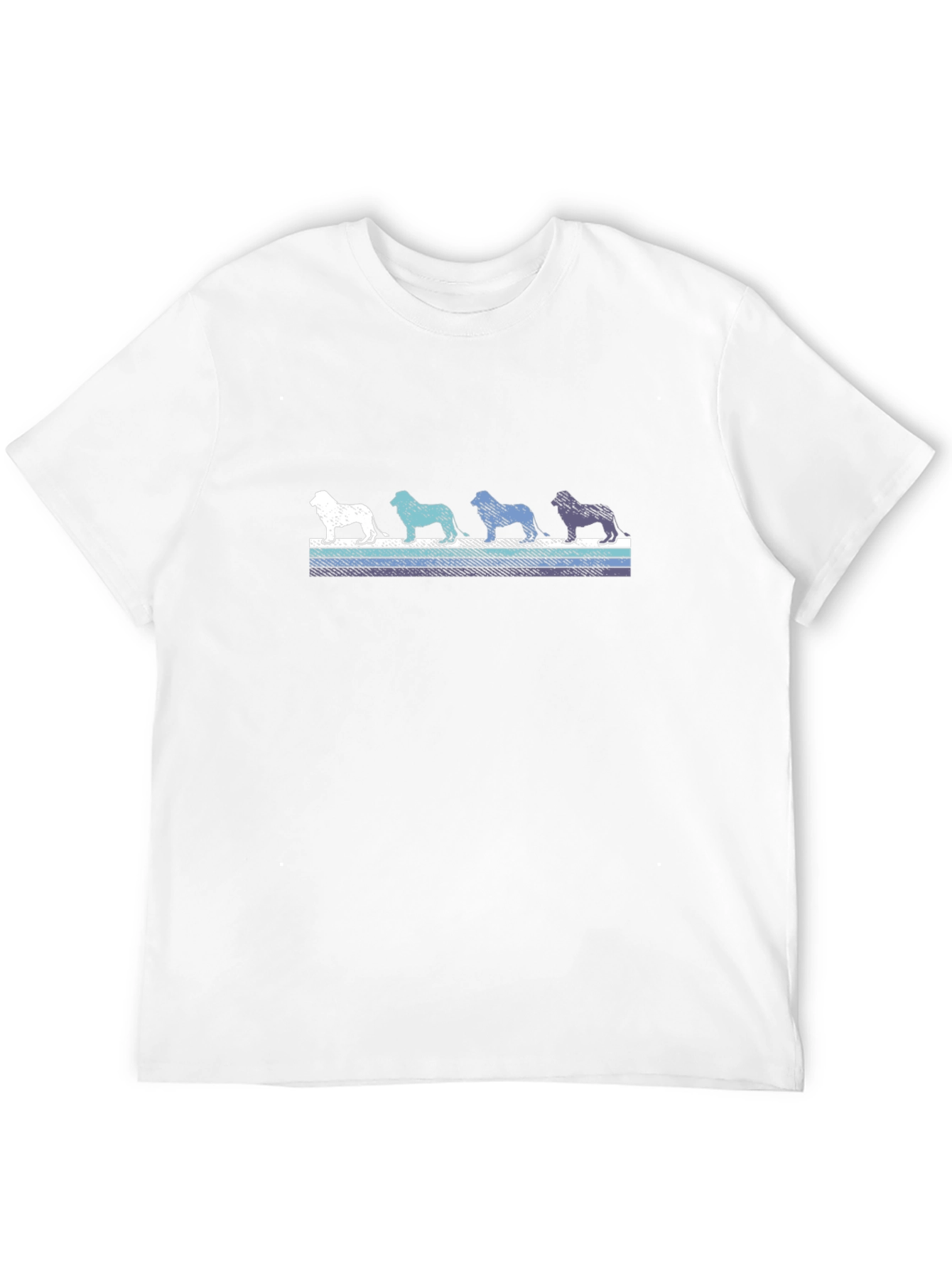 Black Bulldog Silhouette Retro Striped Black T-Shirt view 12