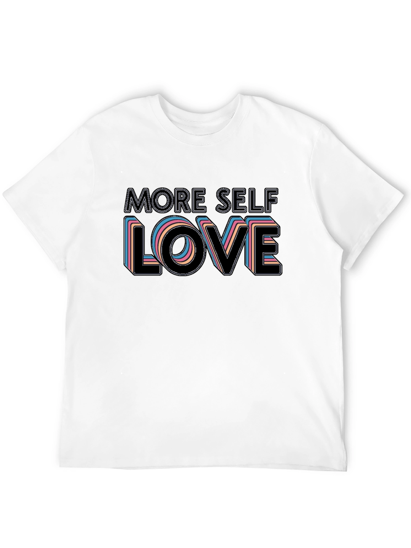 Black More Self Love Black Graphic T-Shirt view 12