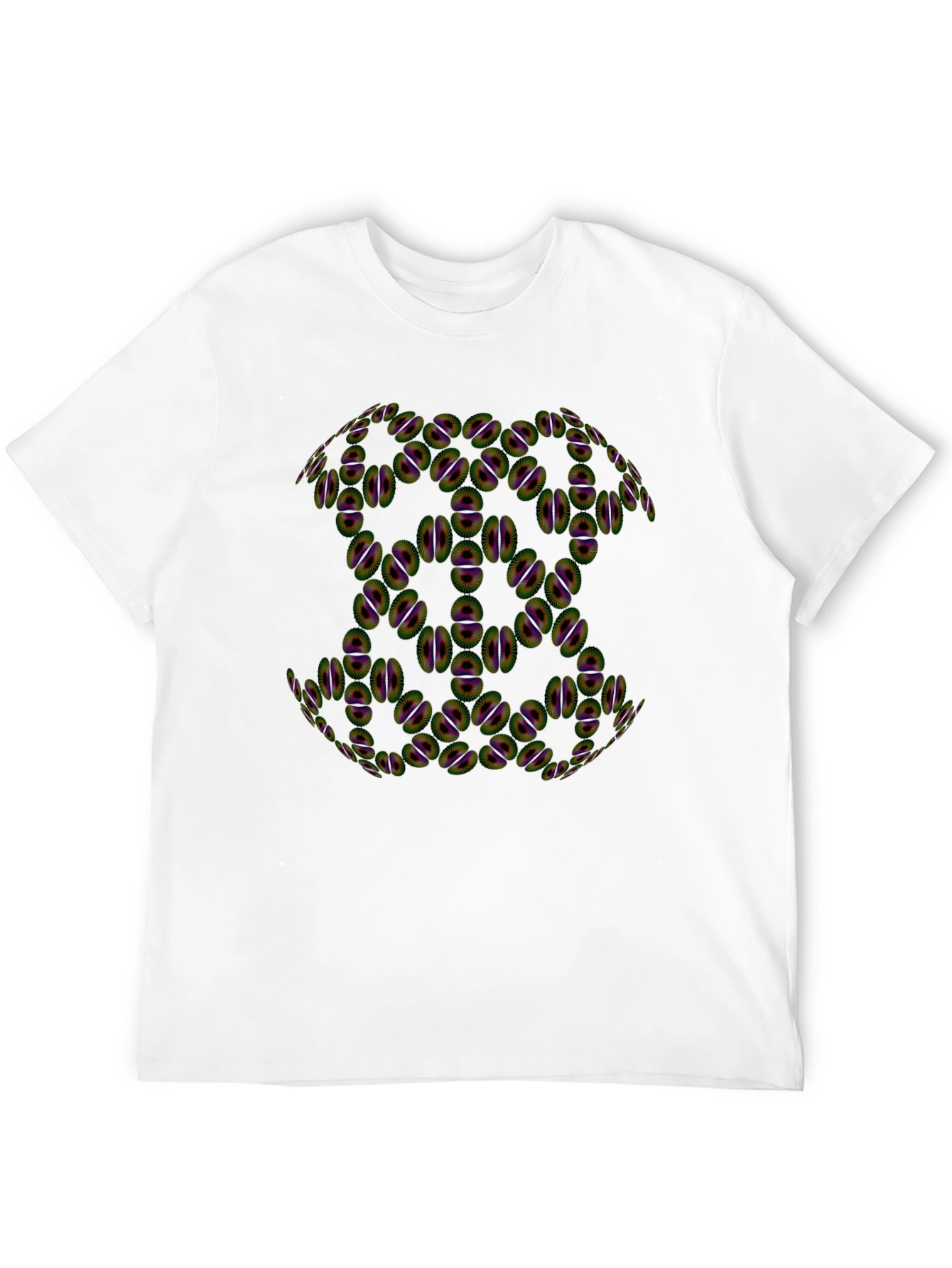 Black Abstract Pattern Black T-Shirt view 12