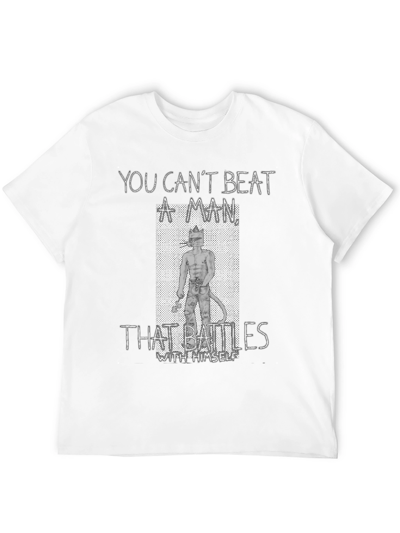 Black You Can't Beat A Man T-Shirt view 12