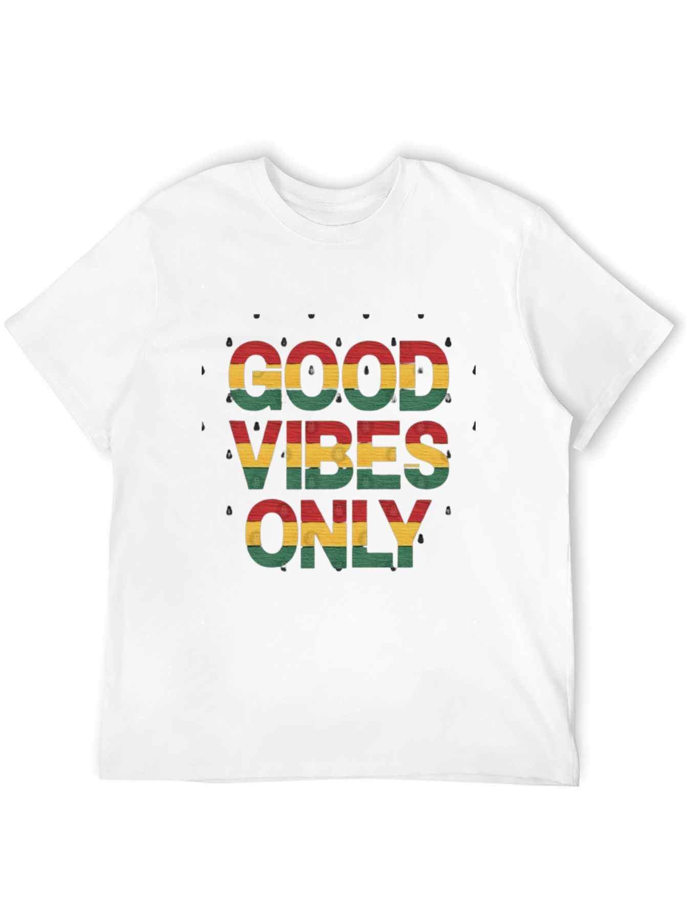 Black Good Vibes Only Graphic Tee - Reggae Inspired Style view 12