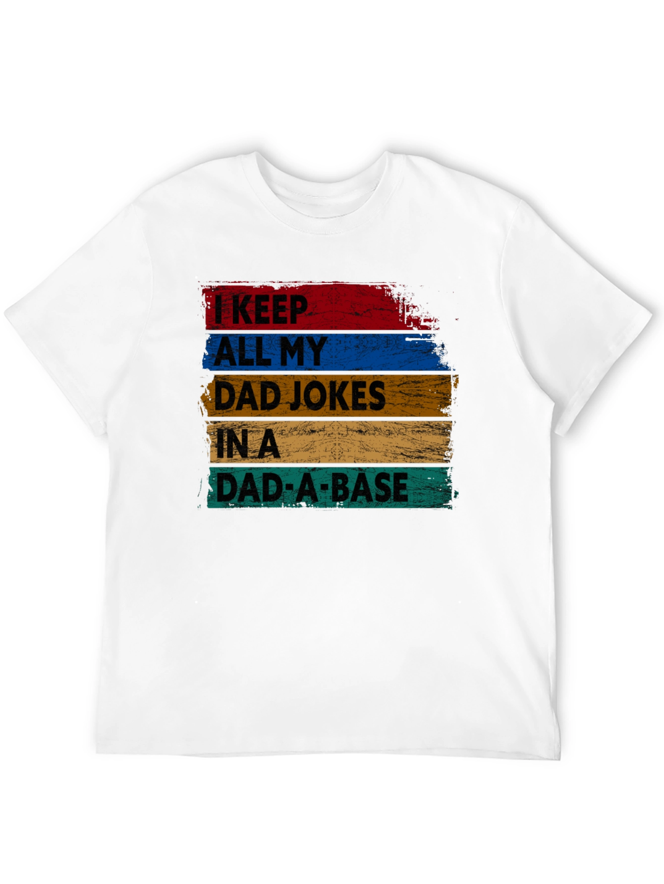 Black Dad Jokes T-Shirt - I Keep All My Dad Jokes In A Dad-A-Base view 12