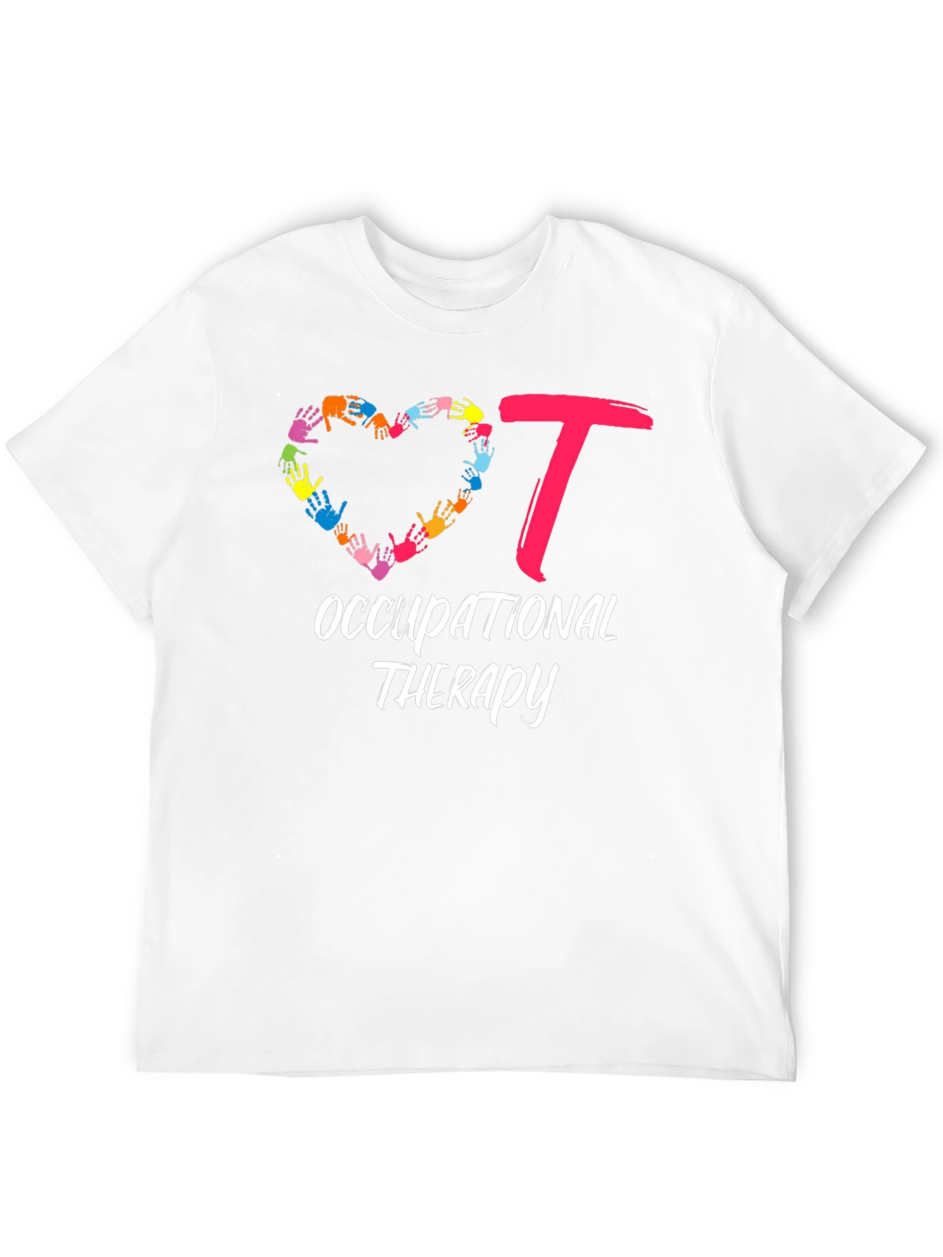 Black Occupational Therapy Heart Hands T-Shirt view 12