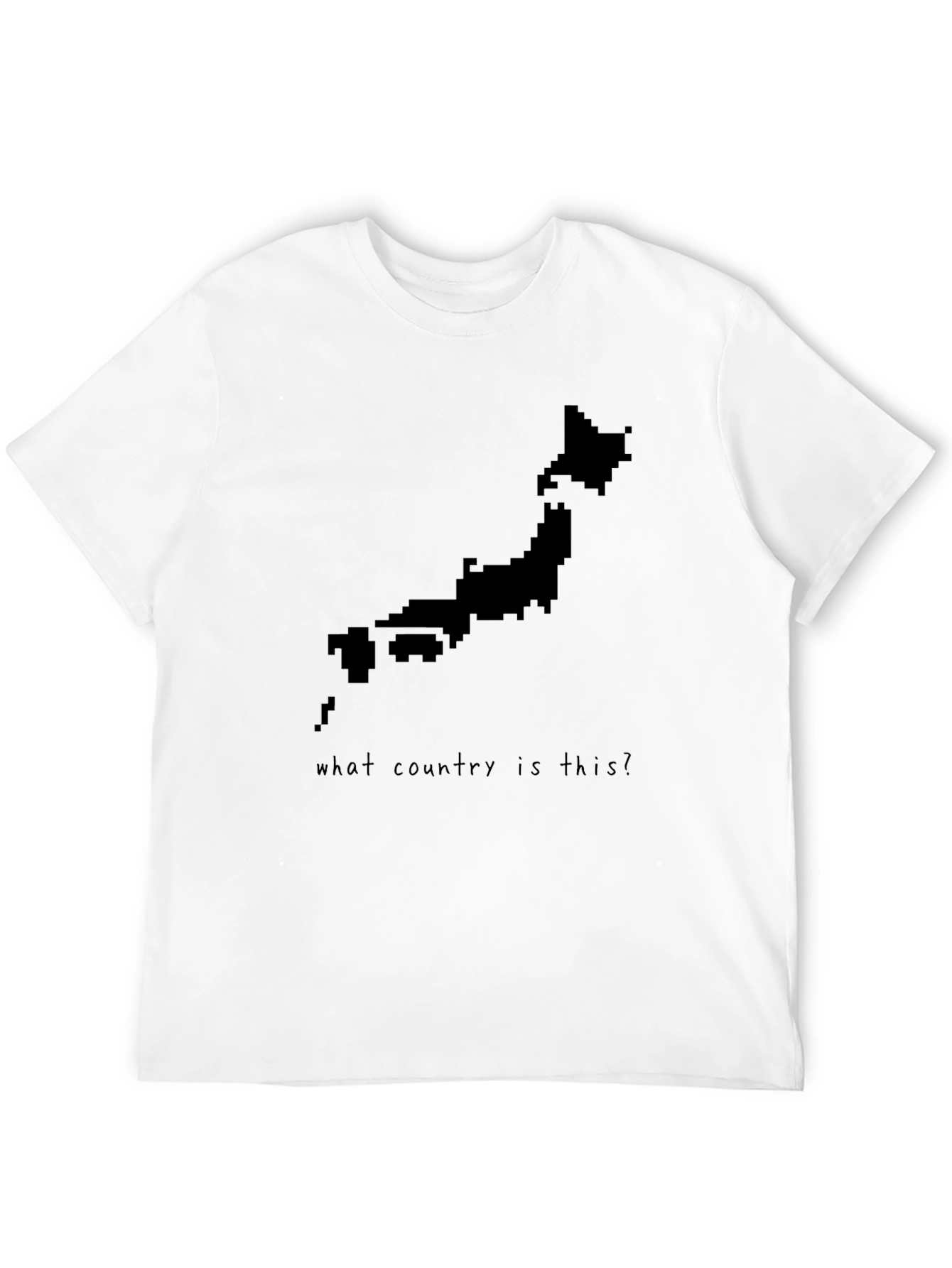 Black Japan Map Pixel Art T-Shirt -  Country Lover Tee view 12