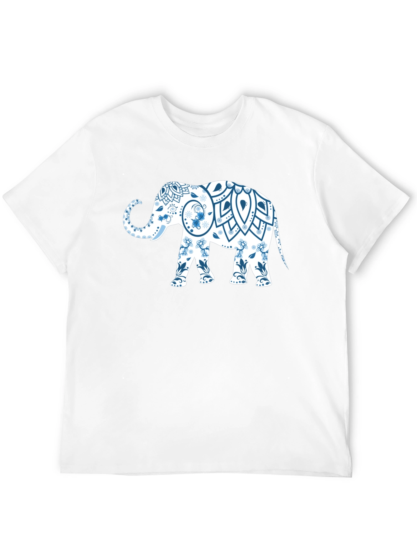 Elephant Mandala Black T-Shirt - Unique Graphic Tee - 12