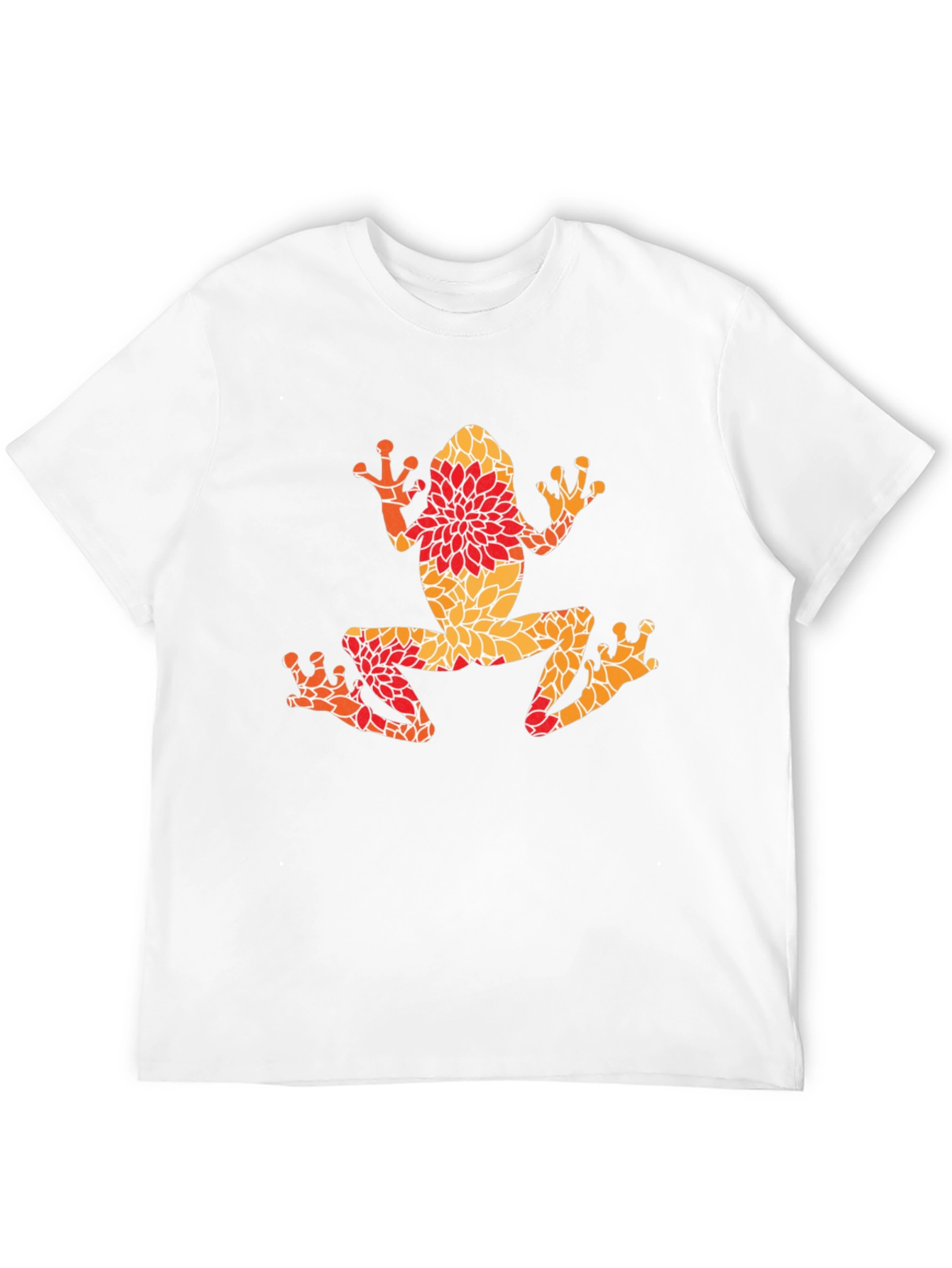Black Floral Frog Graphic Tee - Unique Nature Design view 12