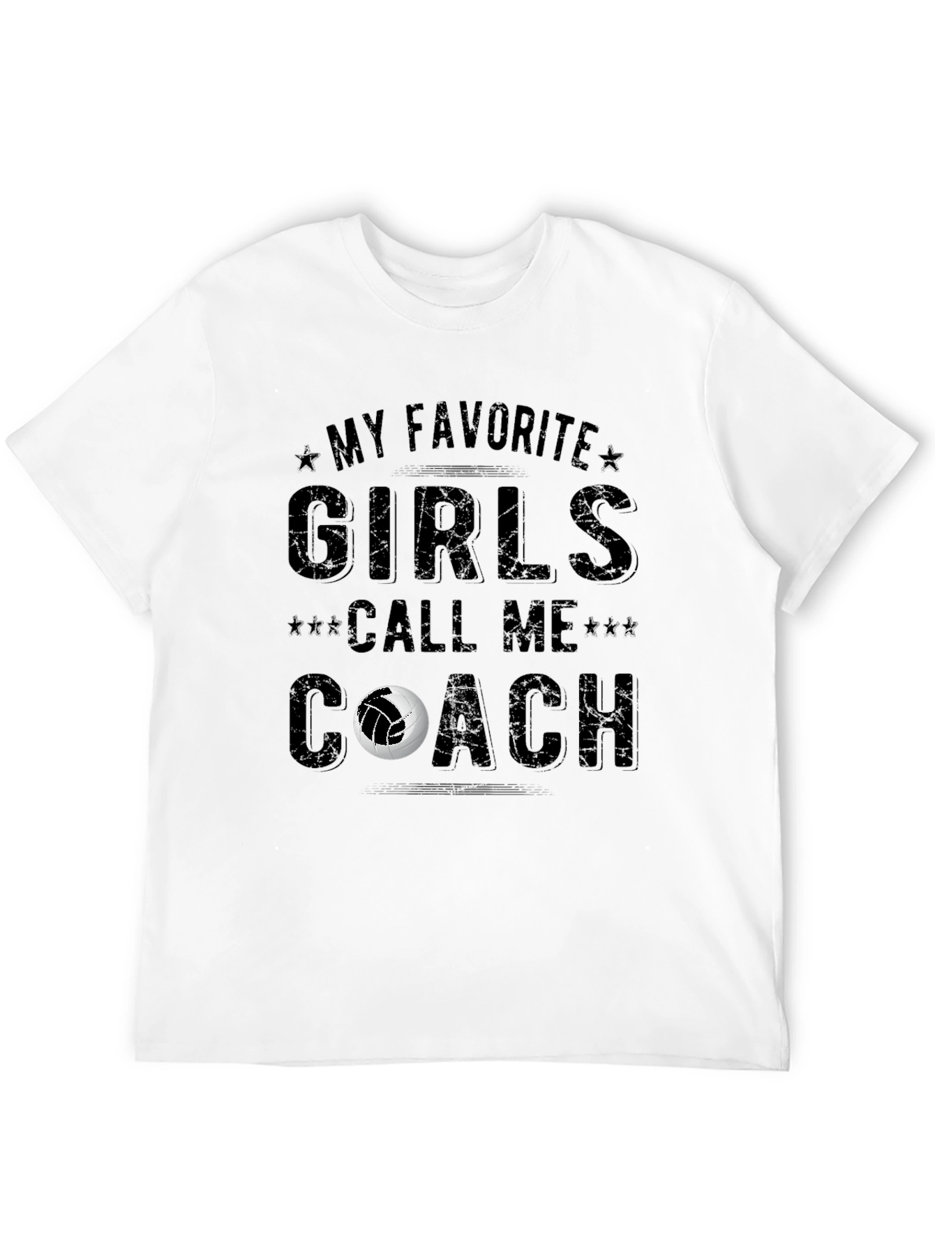 Black Volleyball Coach T-Shirt - My Favorite Girls view 12