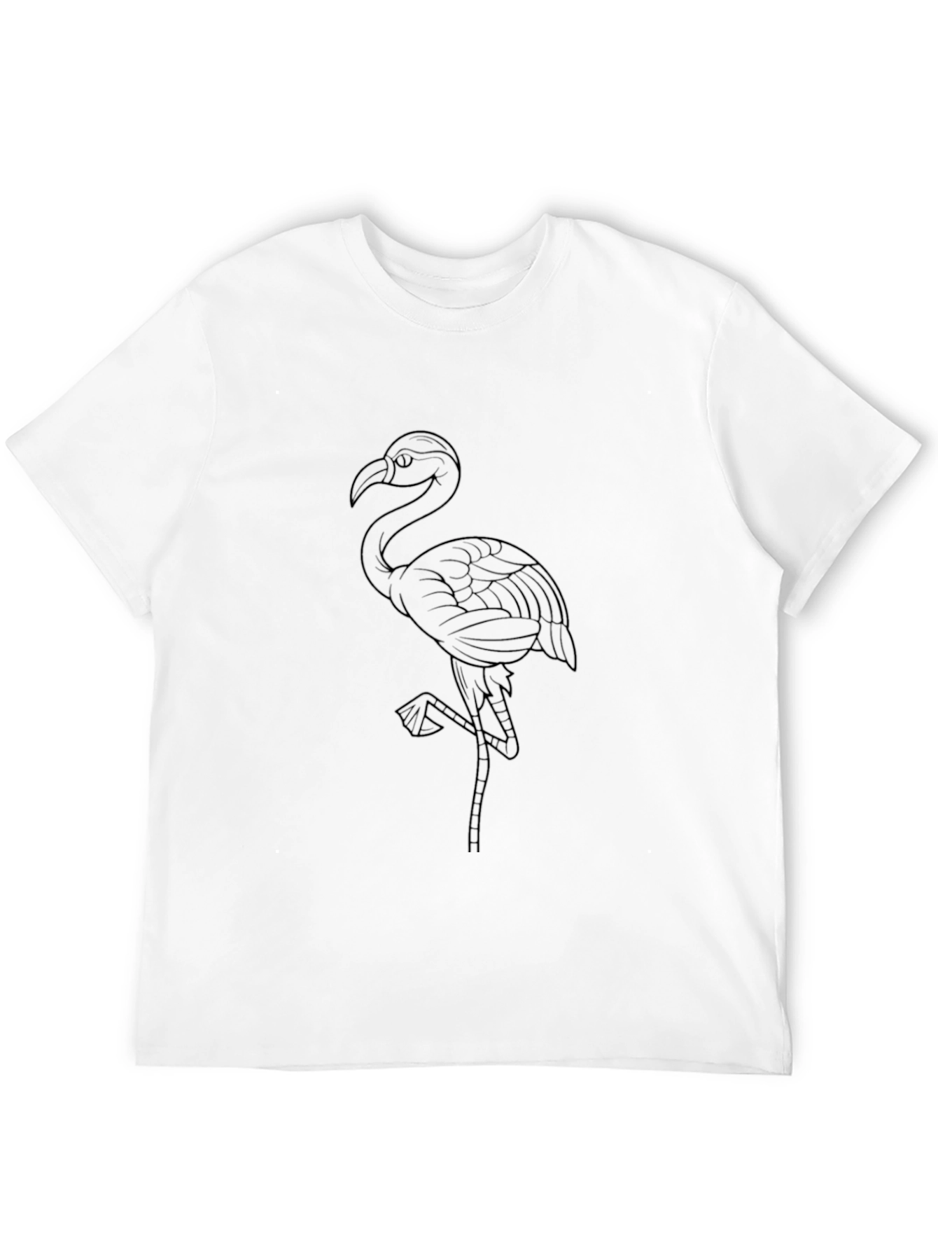 Black Men's Black Flamingo Graphic T-Shirt view 12