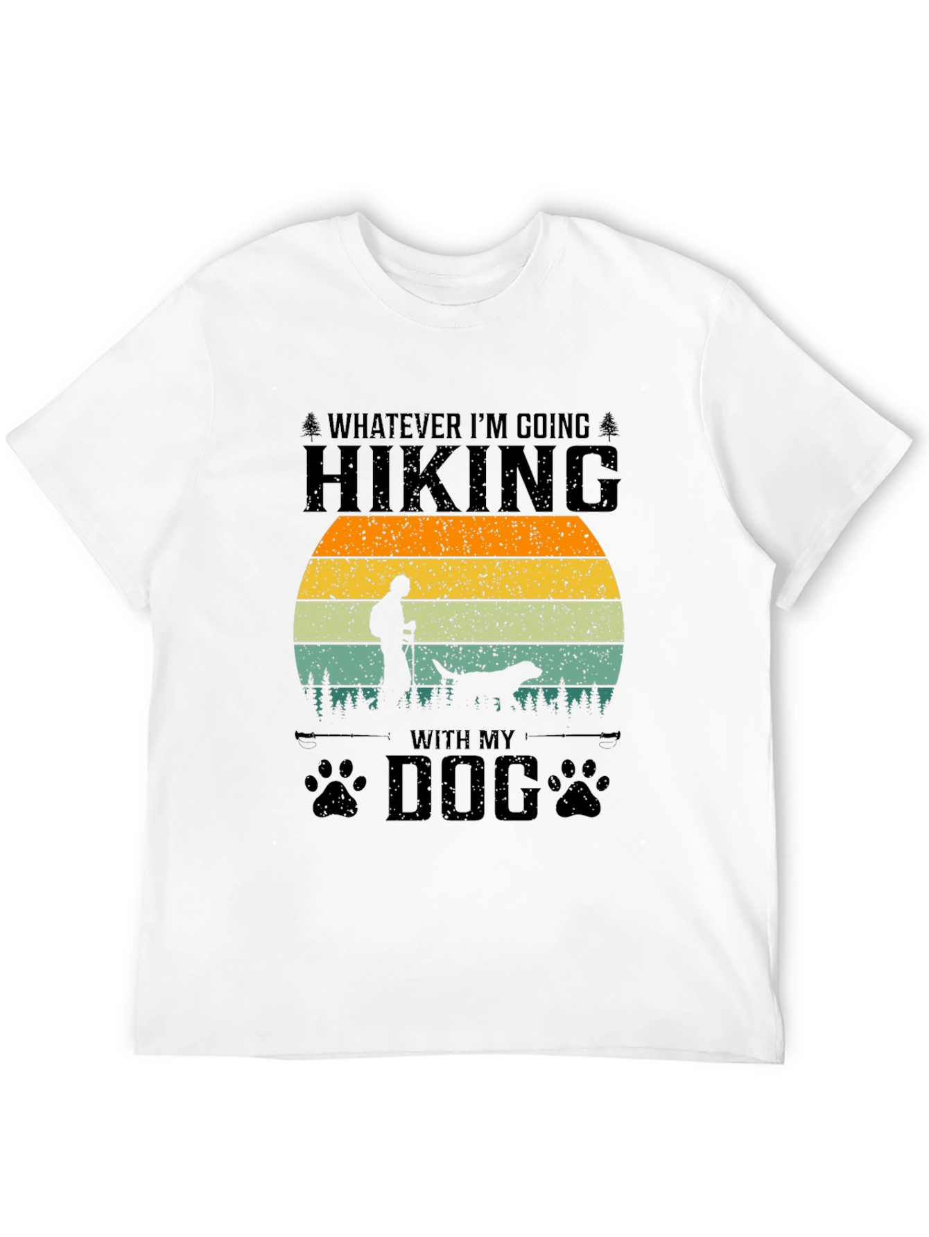 Black Hiking With My Dog Graphic Tee view 12