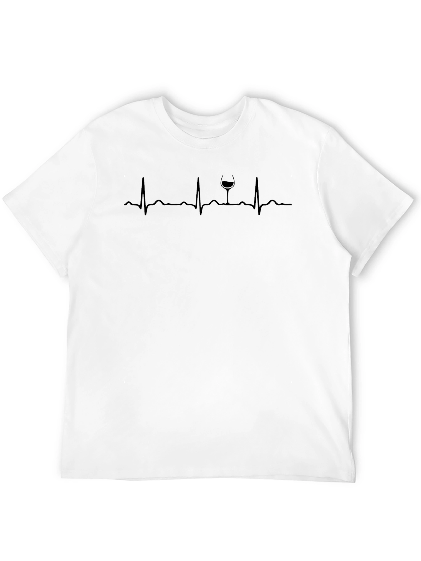 Black Wine Lover Heartbeat T-Shirt view 12