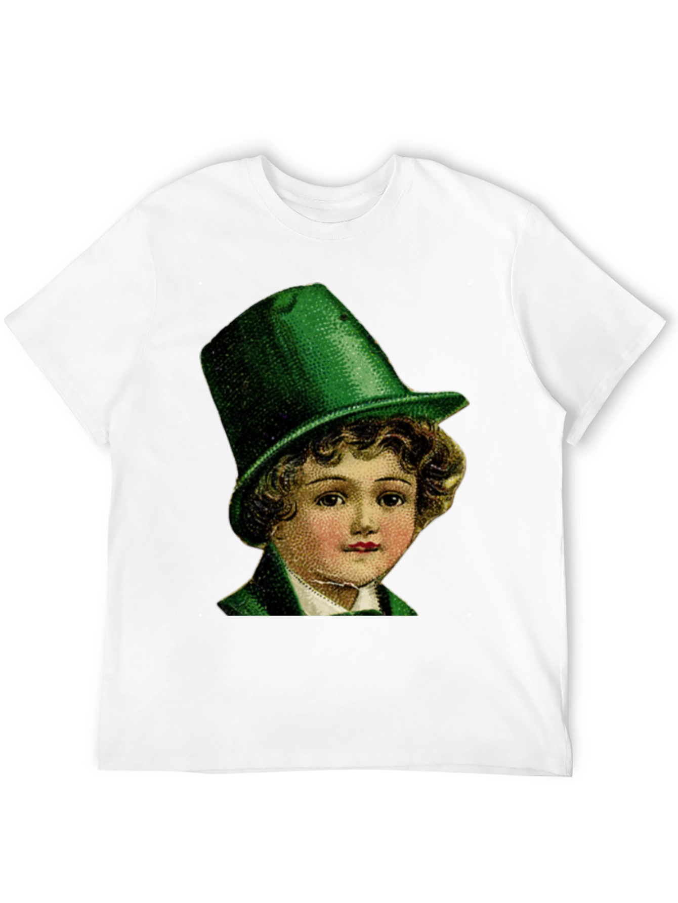 Black St. Patrick's Day Boy in Green Hat T-Shirt view 12