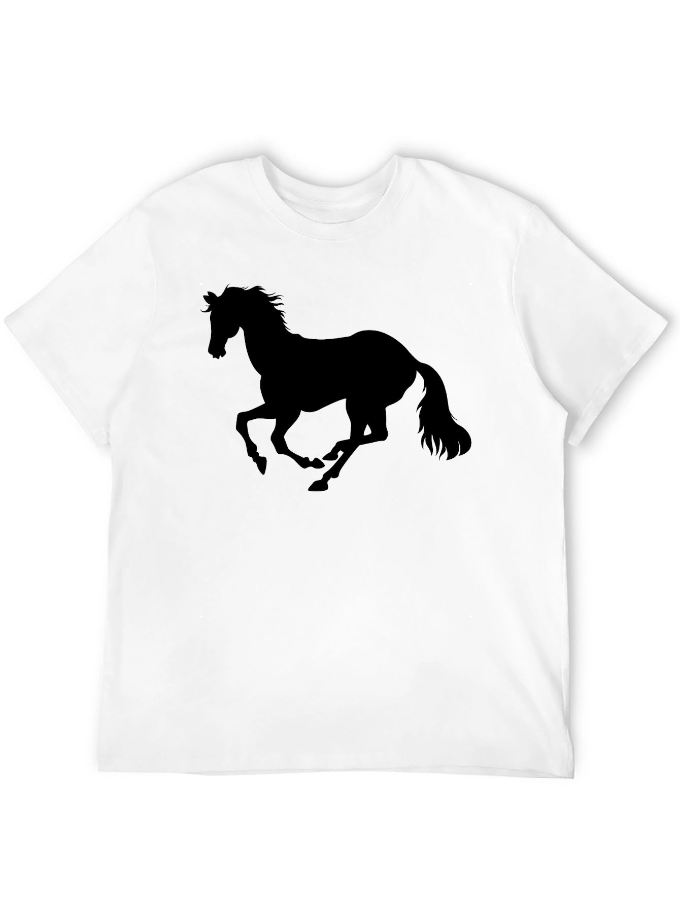 Black Black Horse Silhouette Graphic Tee - Men's Casual Top view 12