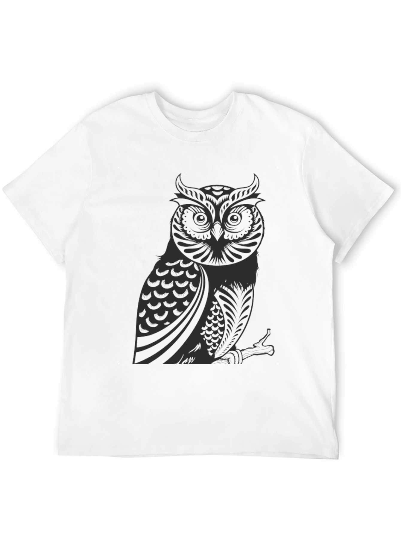 Black Owl Graphic T-Shirt - Soft Cotton Tee view 12