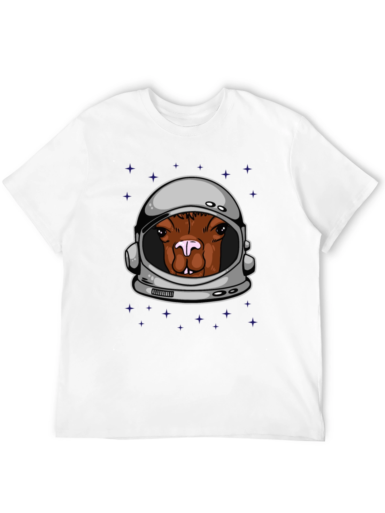 Black Astronaut Llama Graphic Tee - Space Animal Shirt view 12