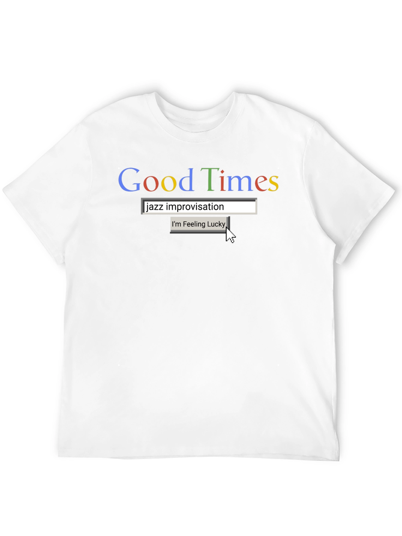 Black Good Times Jazz Improv Google Style Black T-Shirt view 12