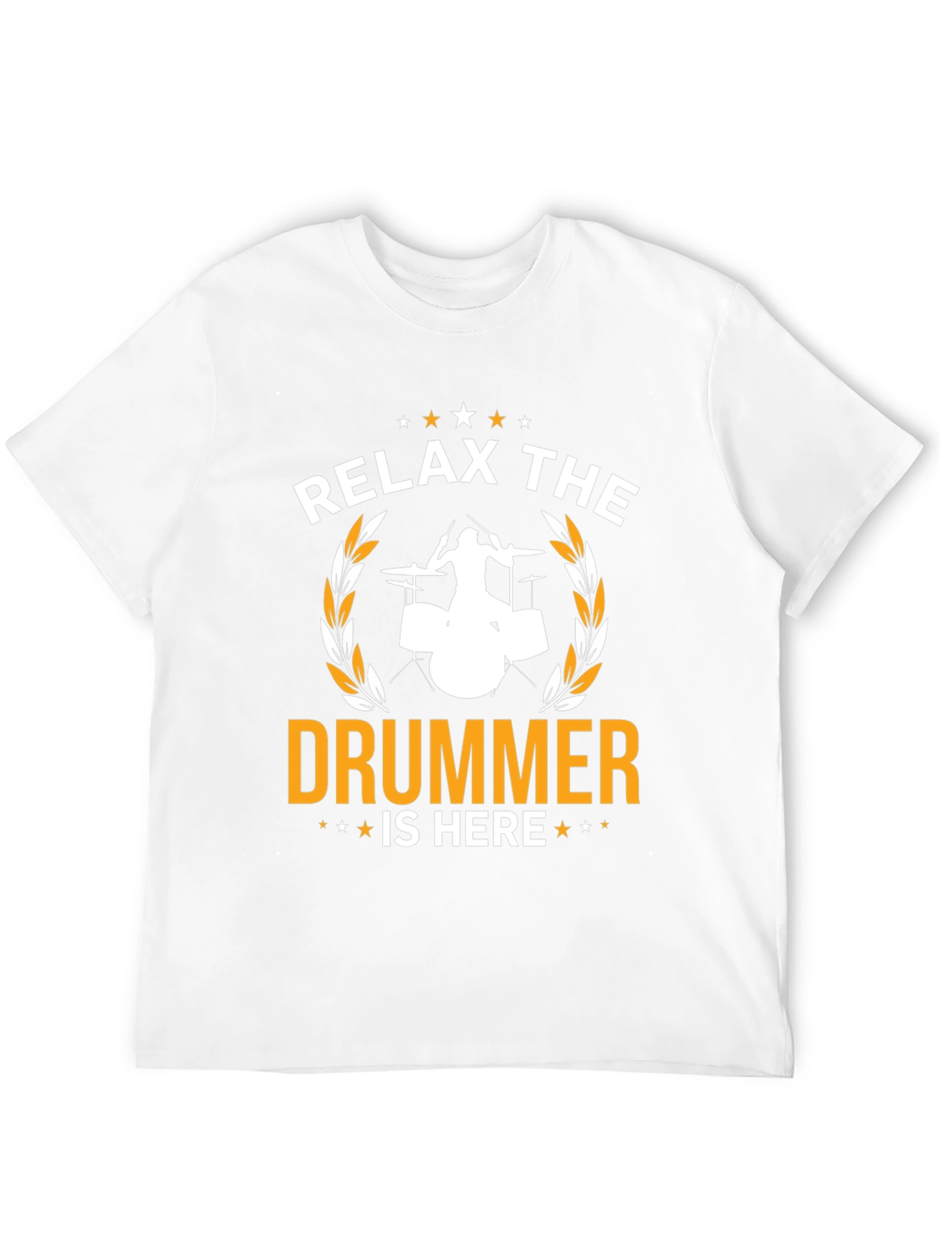 Black Relax The Drummer Is Here Graphic T-Shirt view 12